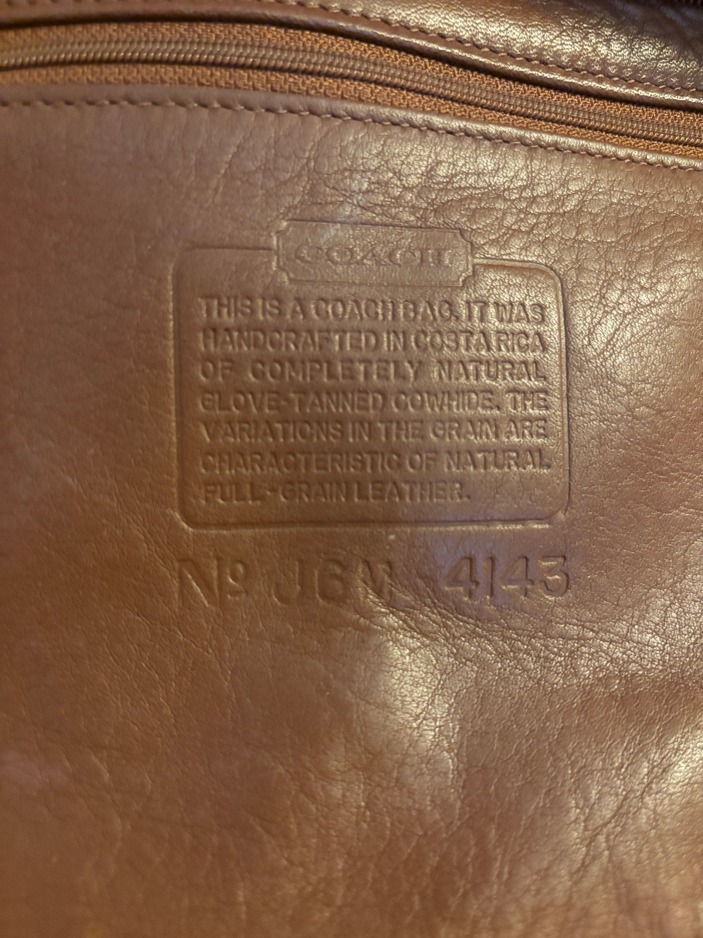 Vintage Coach Worth Bag, British Tan