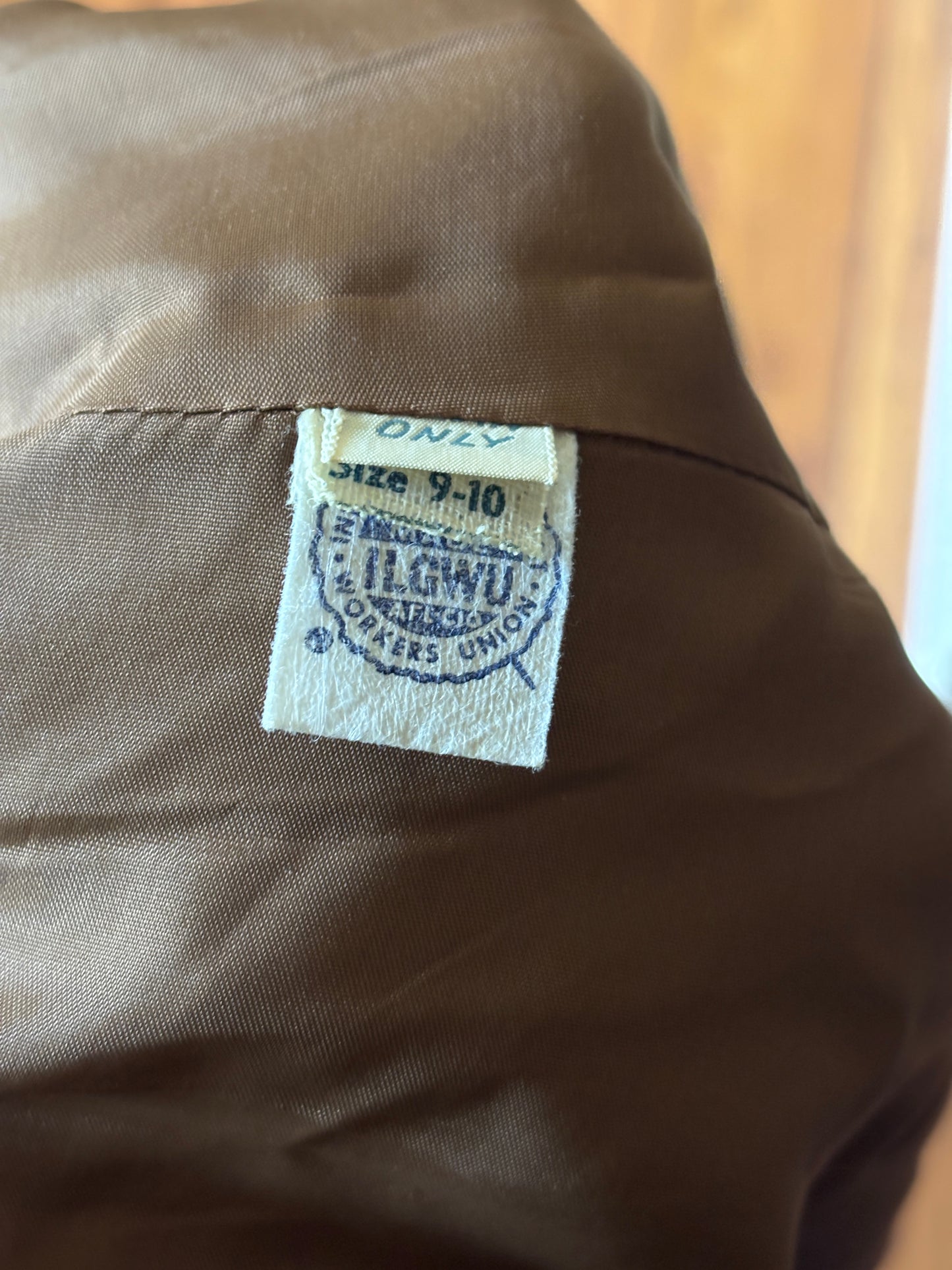 Vintage Unbranded Brown Linen Wrap Dress