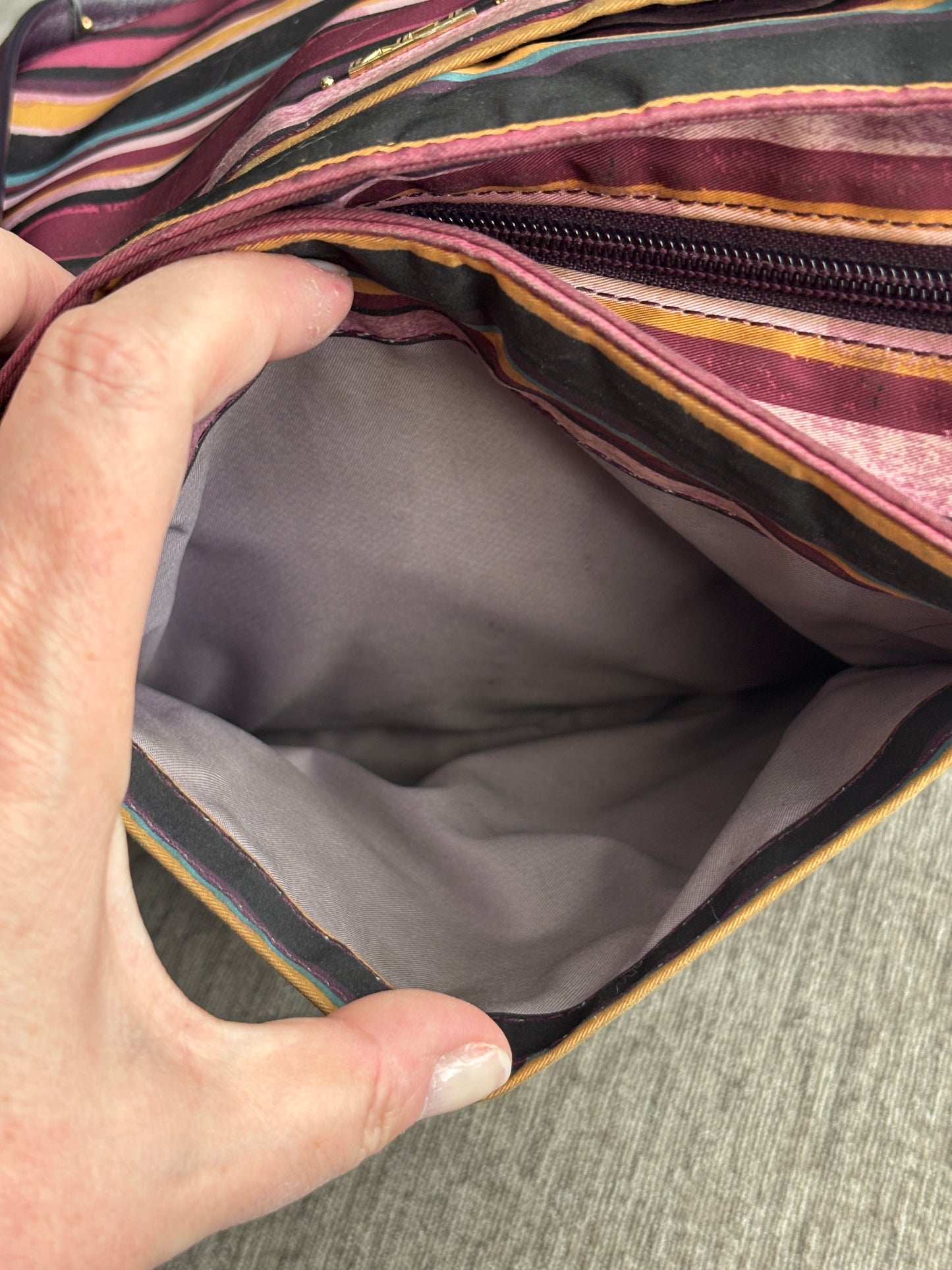 Tumi Large Canvas Bag with Leather Trim