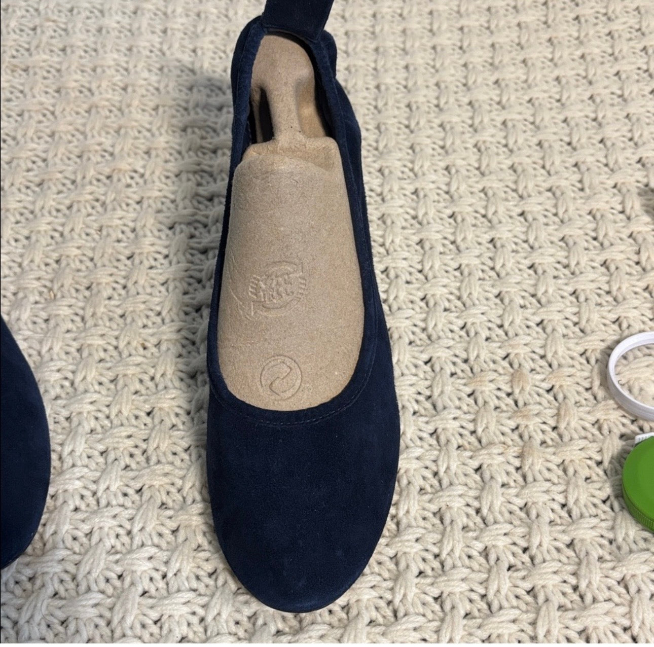 EUC Tory Burch Blue Suede Block Heels
