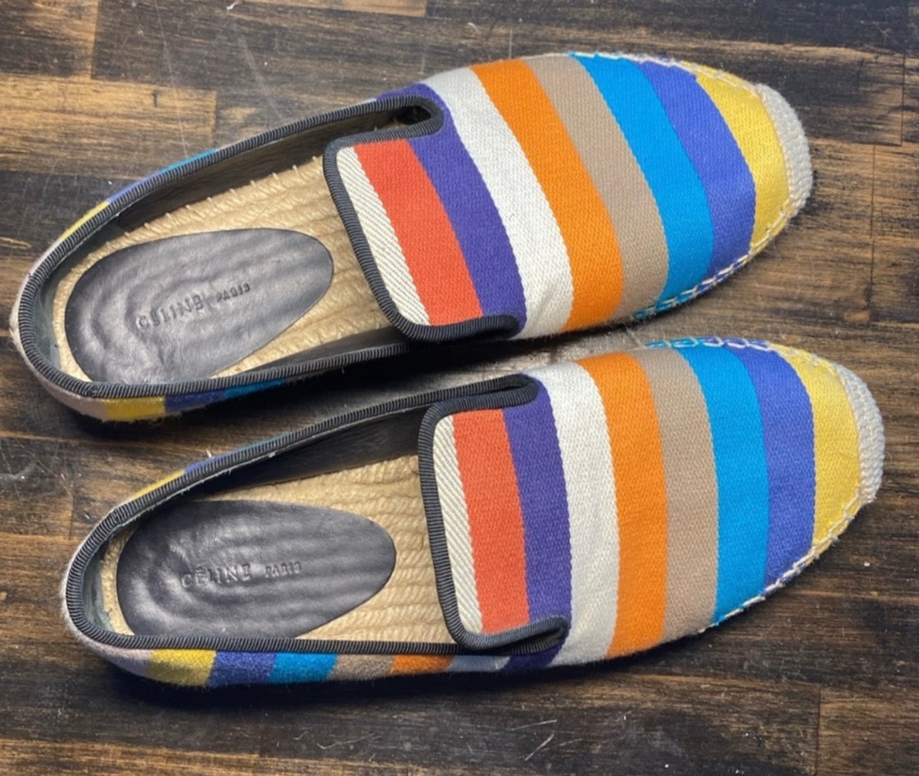 Celine Canvas Striped Espadrilles