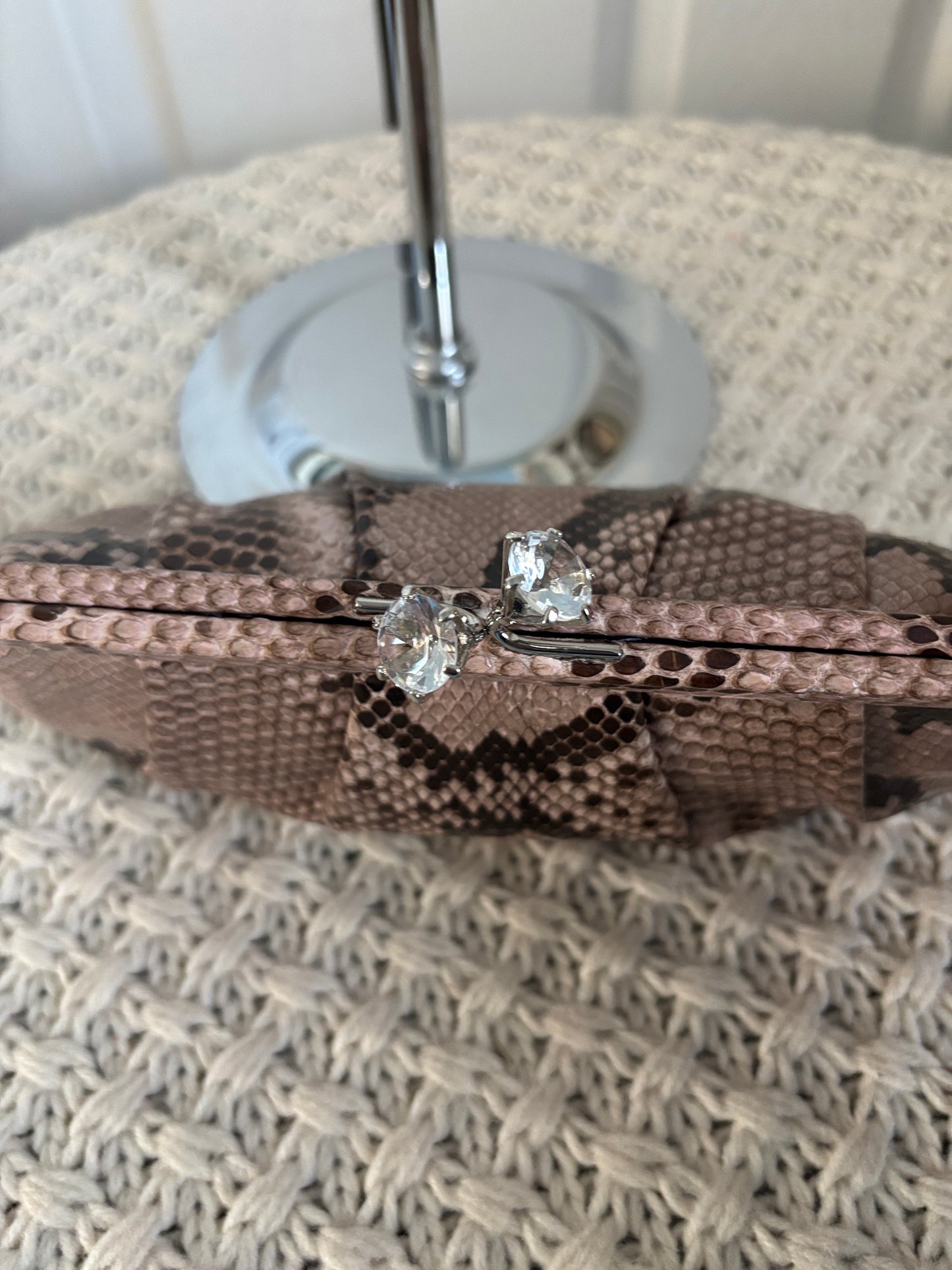 Very Rare Vintage Coach Sample Python Clutch, Made in Italy