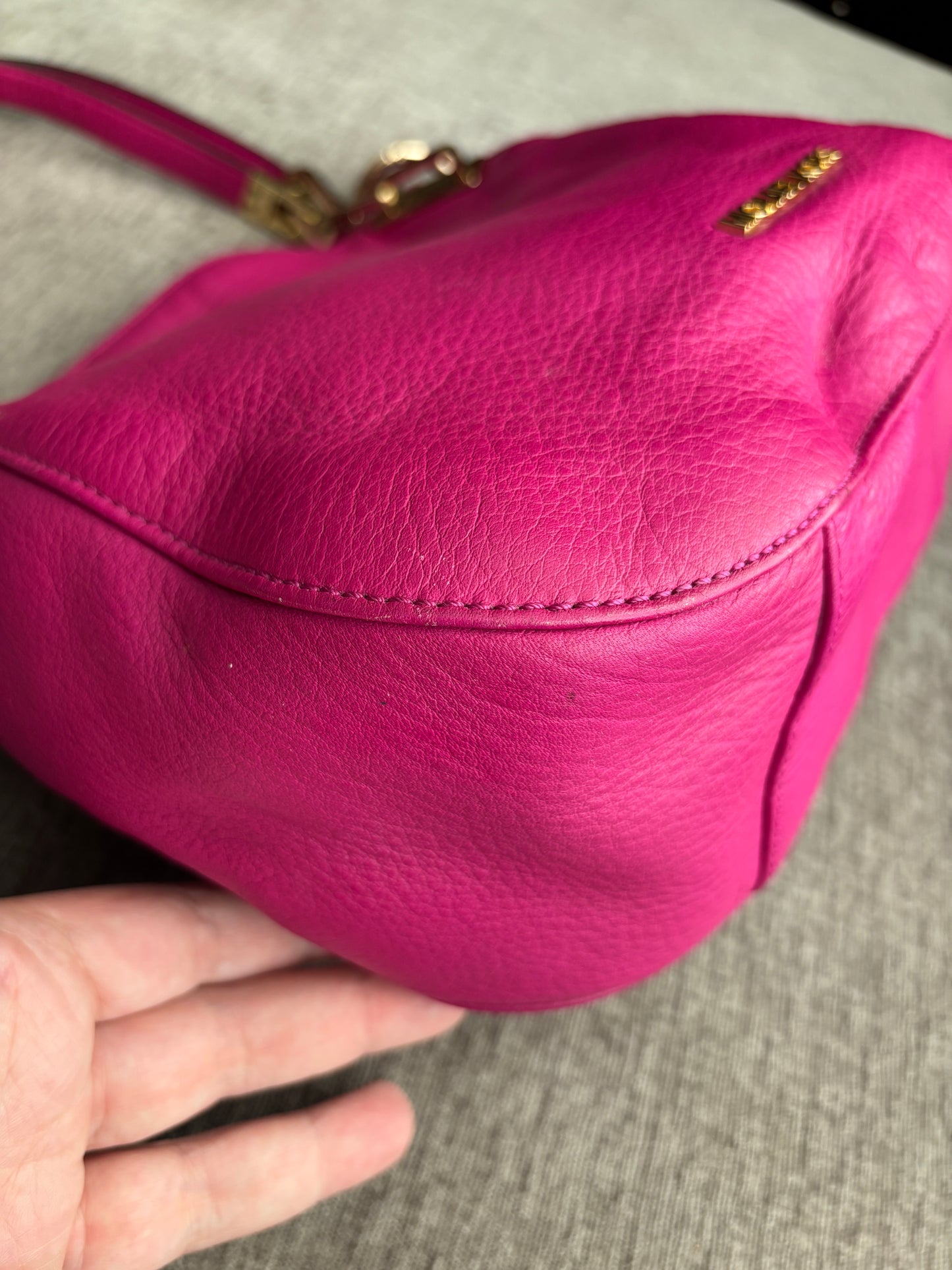 Michael Kors Vibrant Pink Leather Bag