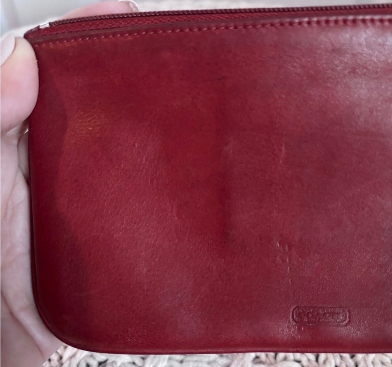 Vintage Coach Pouch, Red