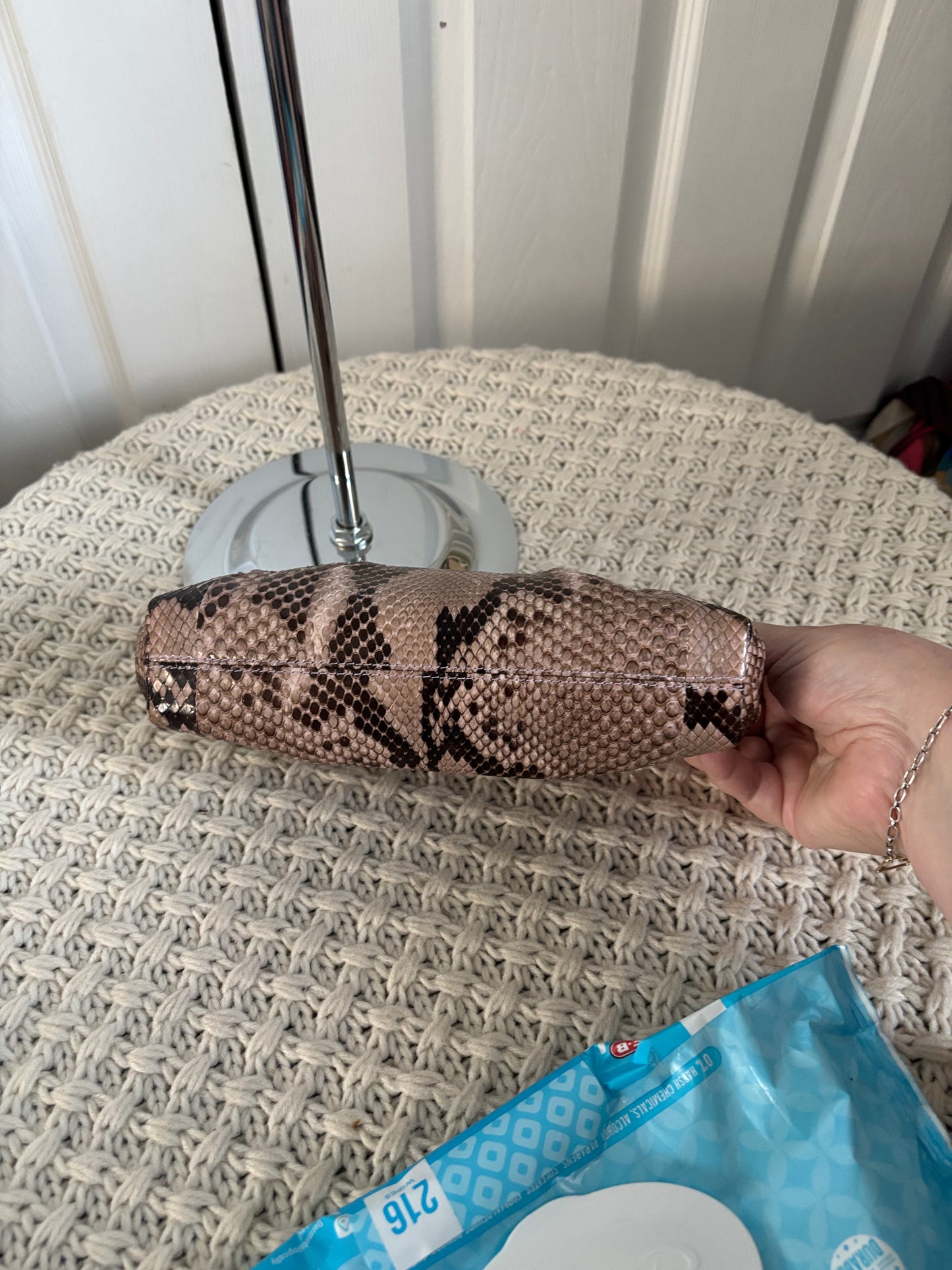 Very Rare Vintage Coach Sample Python Clutch, Made in Italy
