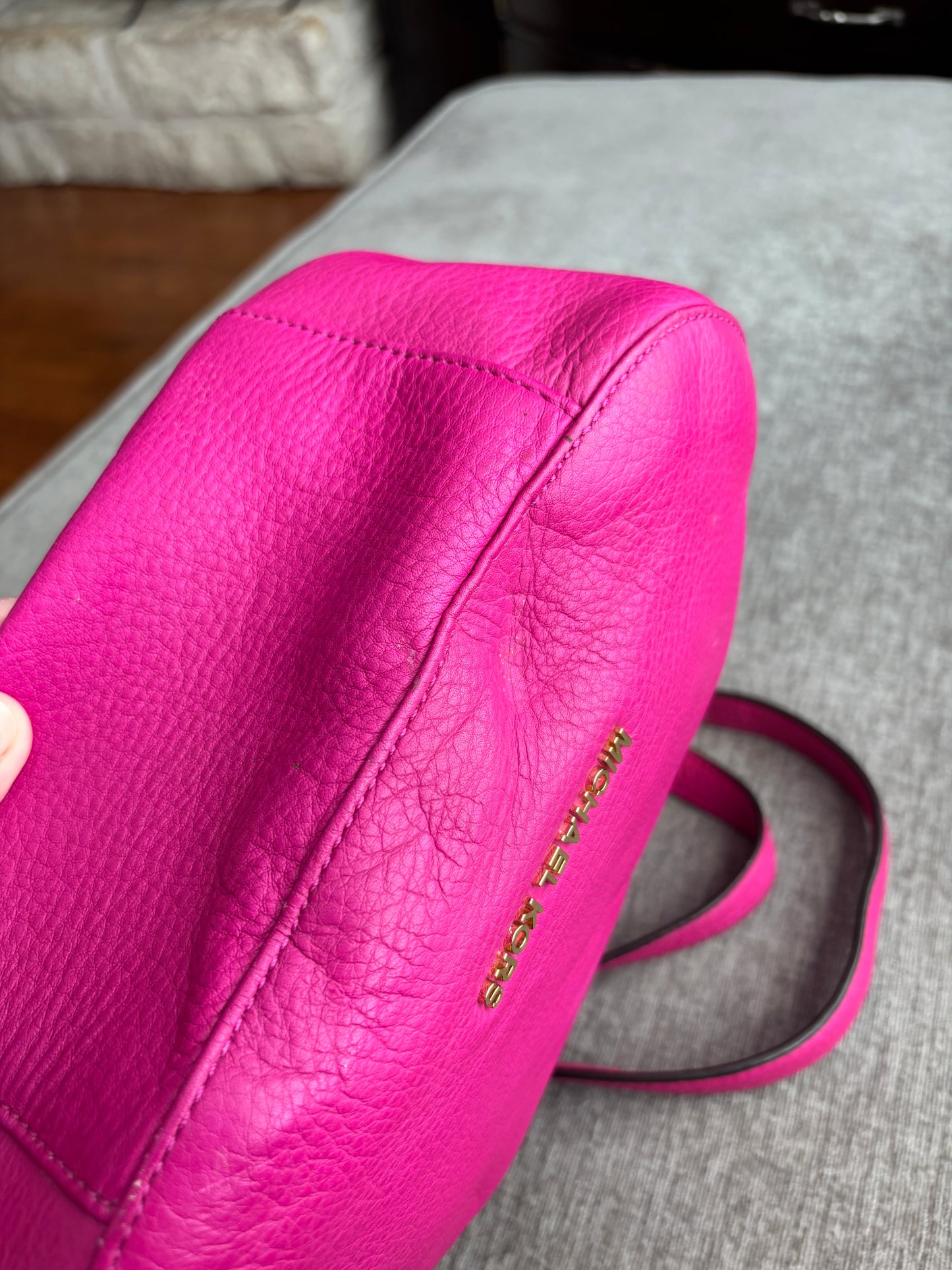 Michael Kors Vibrant Pink Leather Bag