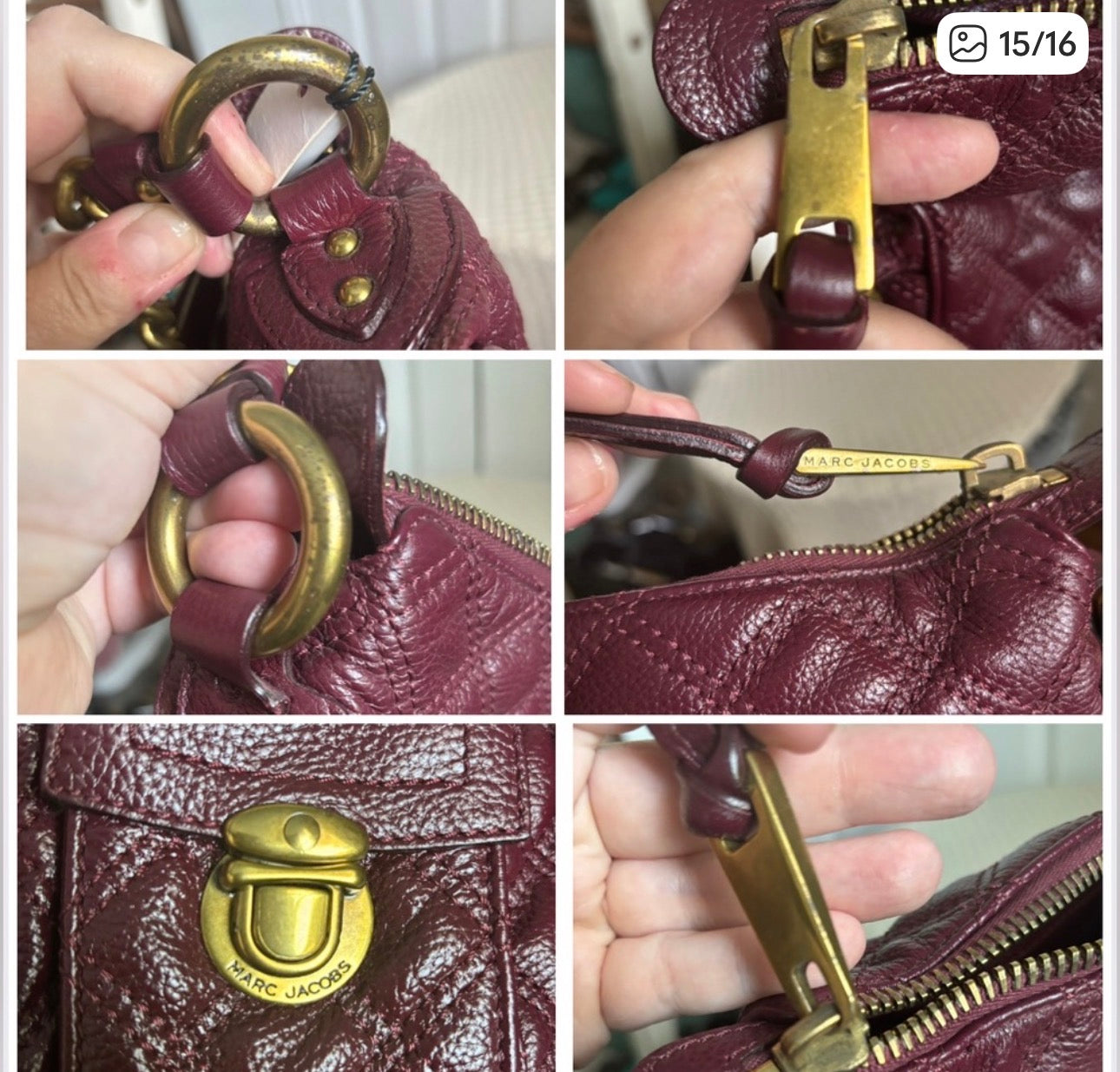 EUC with Tags Marc Jacobs Lux Quilted Satchel