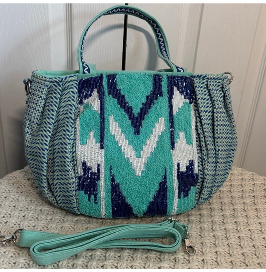 EUC America & Beyond Beaded Bag