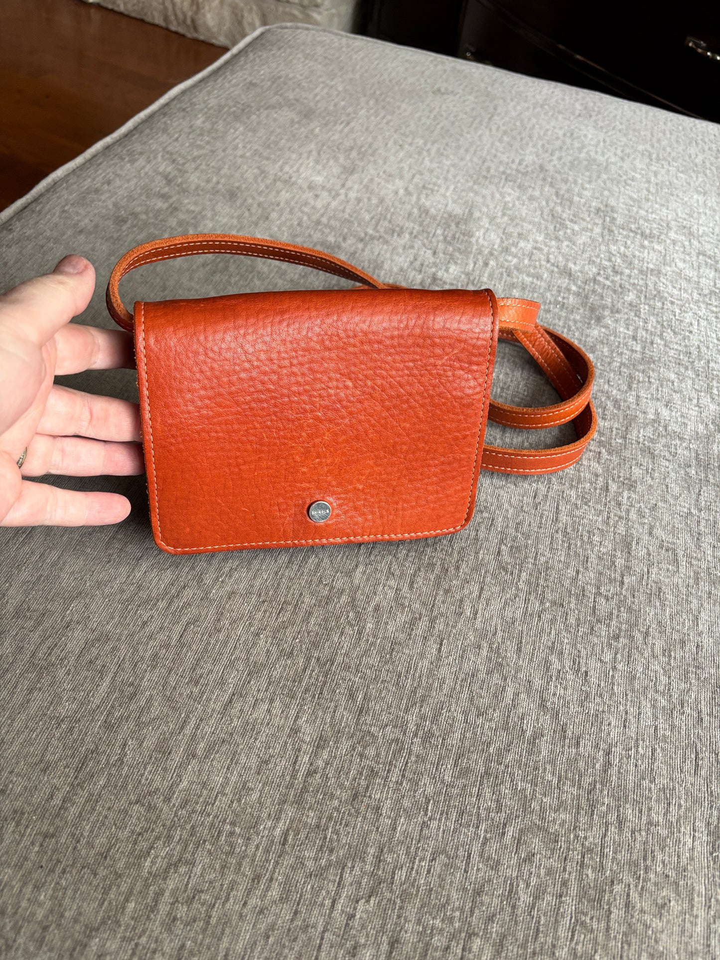 EUC Shinola Brown Leather Convertible Crossbody