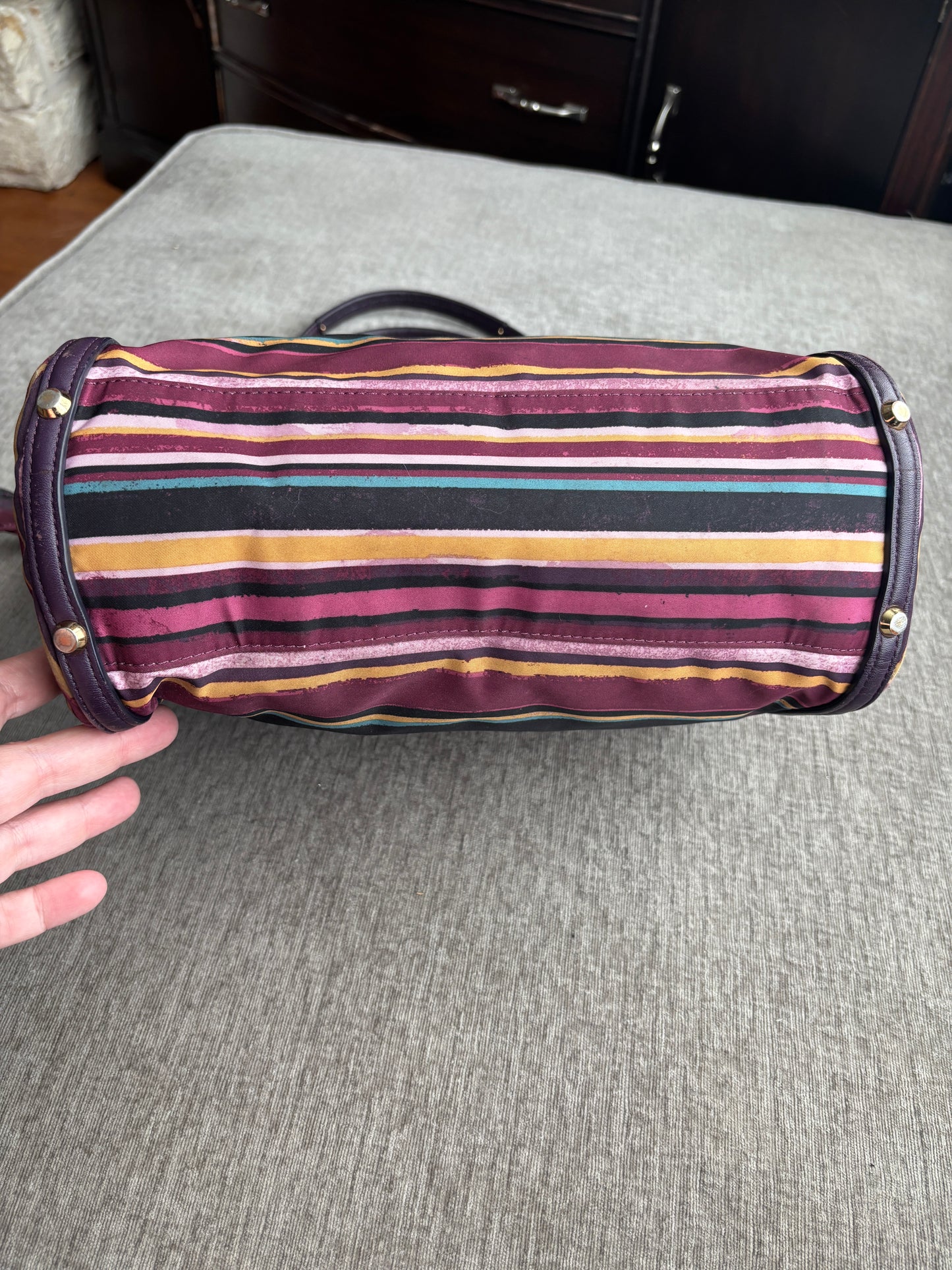 Tumi Large Canvas Bag with Leather Trim