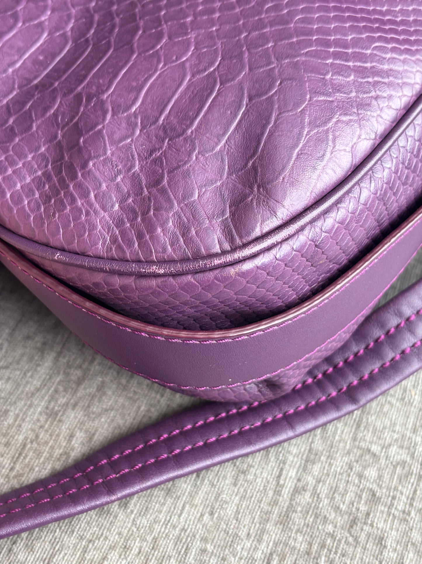 Marc by Marc Jacobs Purple Embossed Leather Bag