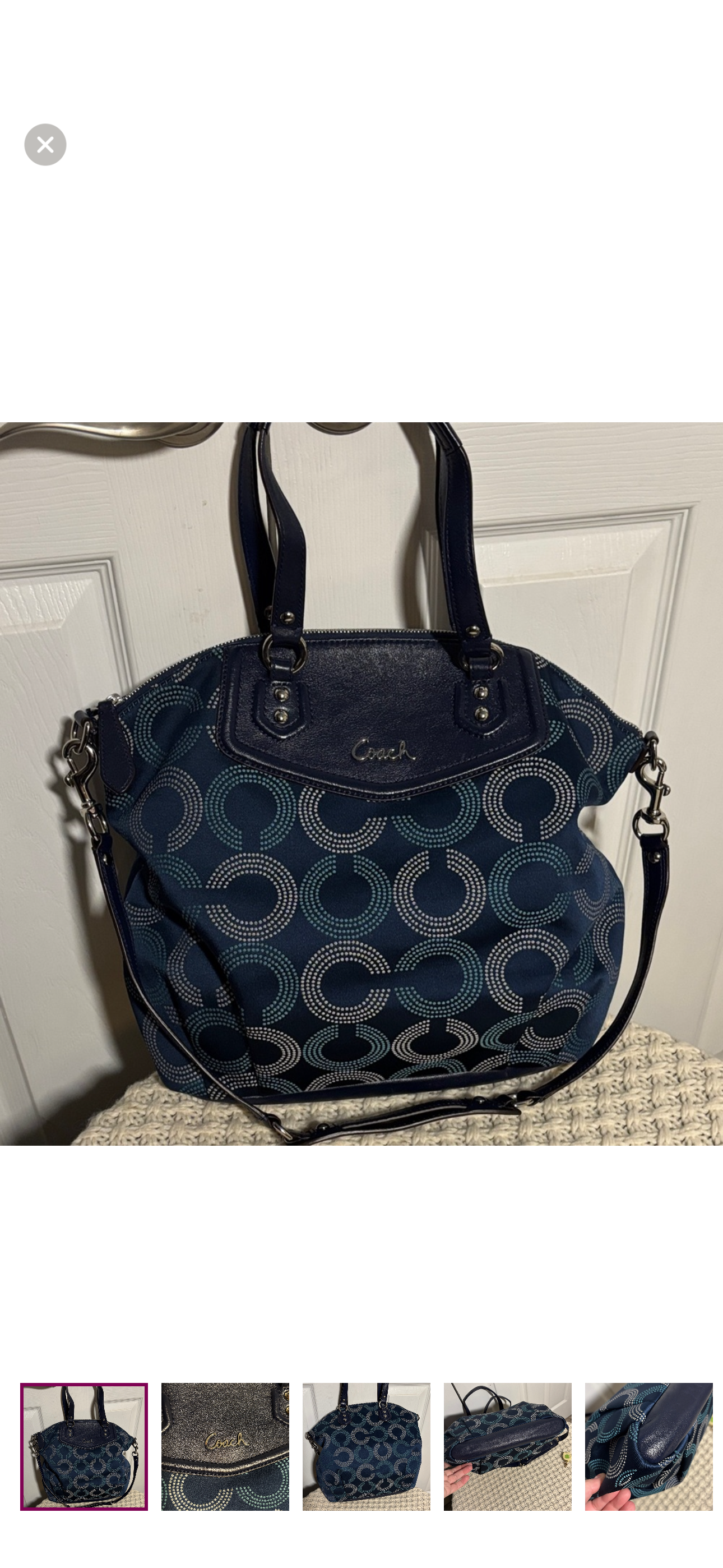 Coach Ashley Dotted Op Art North South Satchel