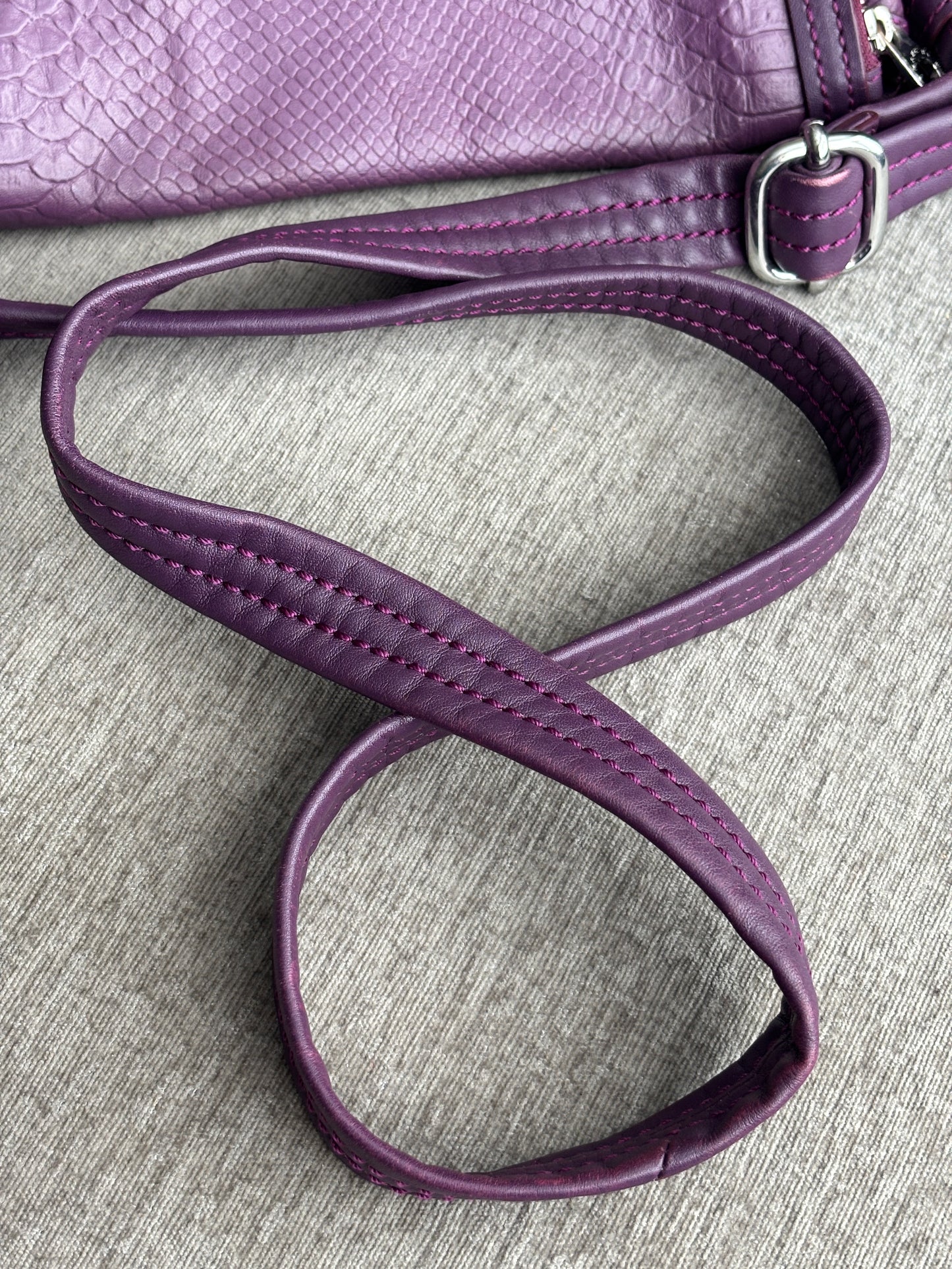 Marc by Marc Jacobs Purple Embossed Leather Bag