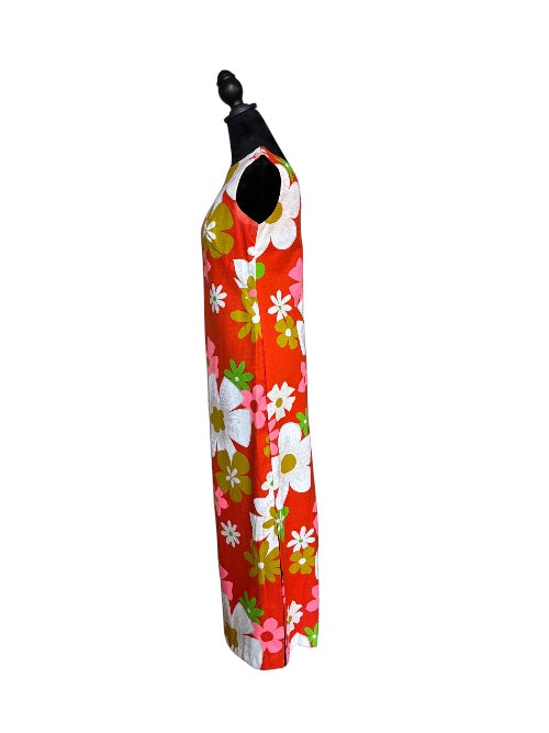 Vintage Tohki Hawaii Floral Maxi Dress
