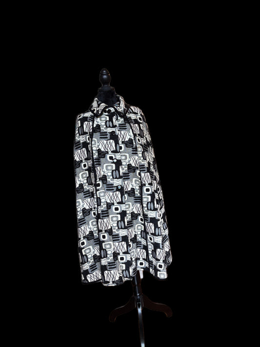Vintage Lilly Ann Patterned Cape and Dress