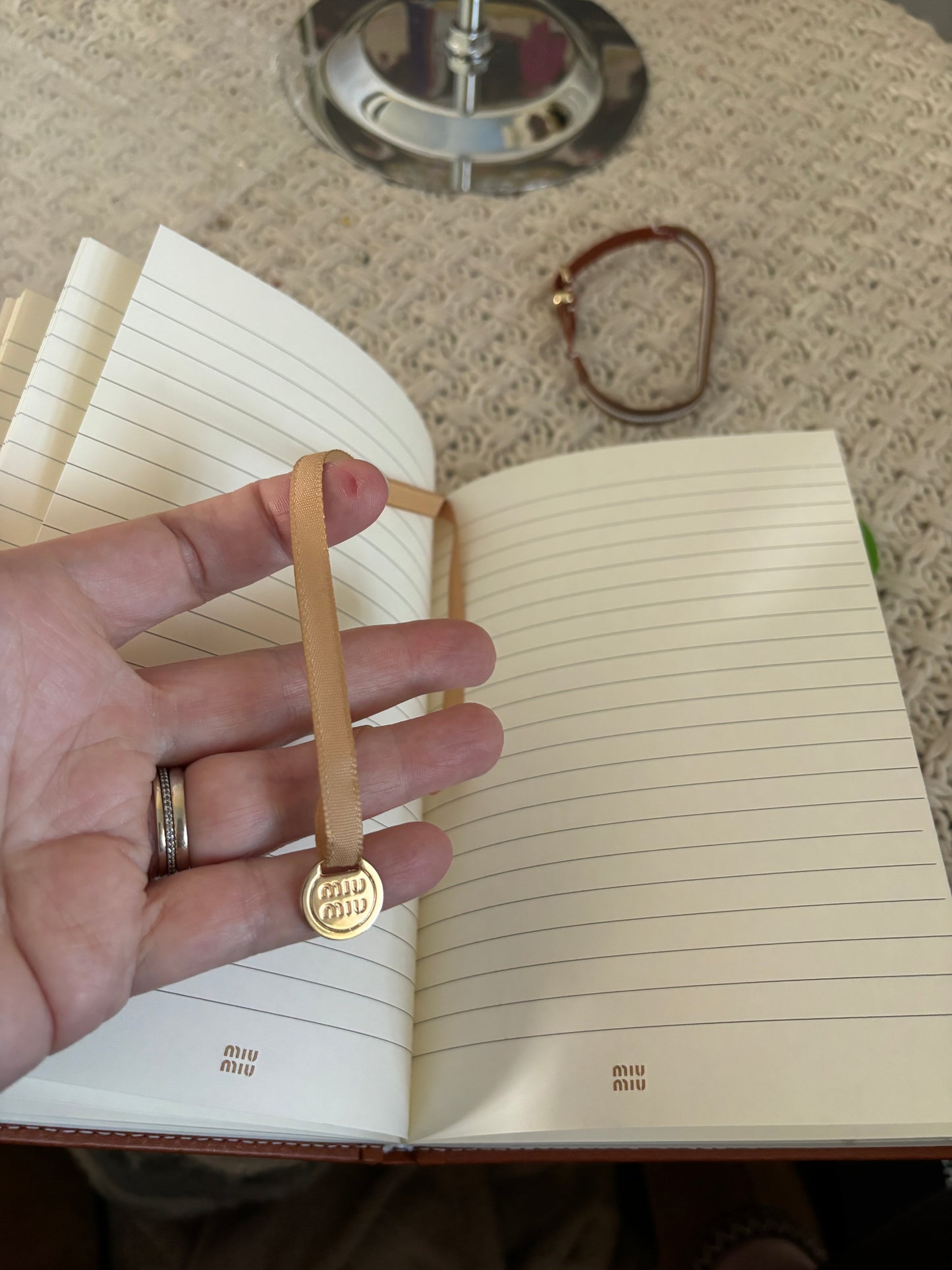 New MIU MIU Leather Bound Notebook