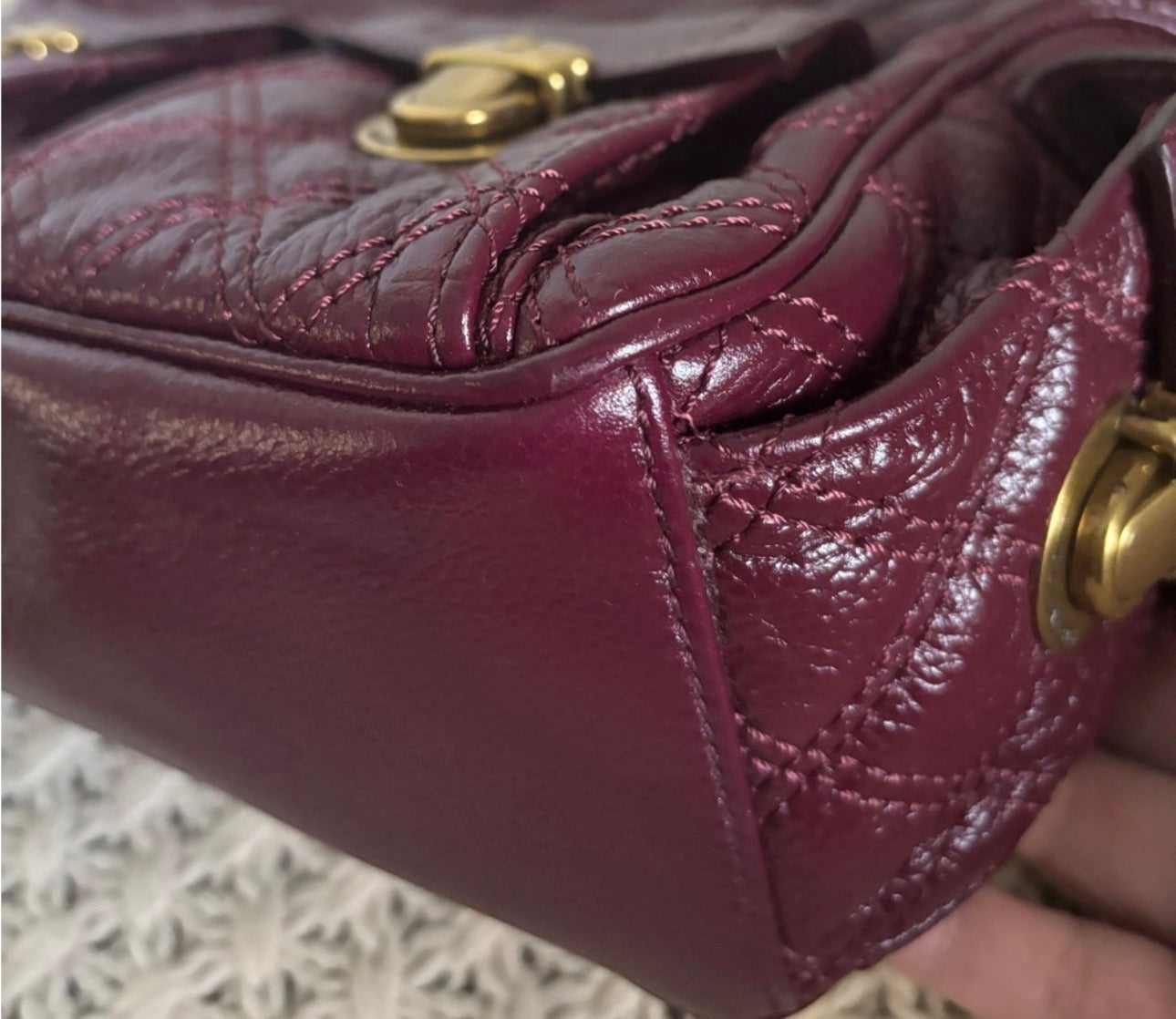 EUC with Tags Marc Jacobs Lux Quilted Satchel