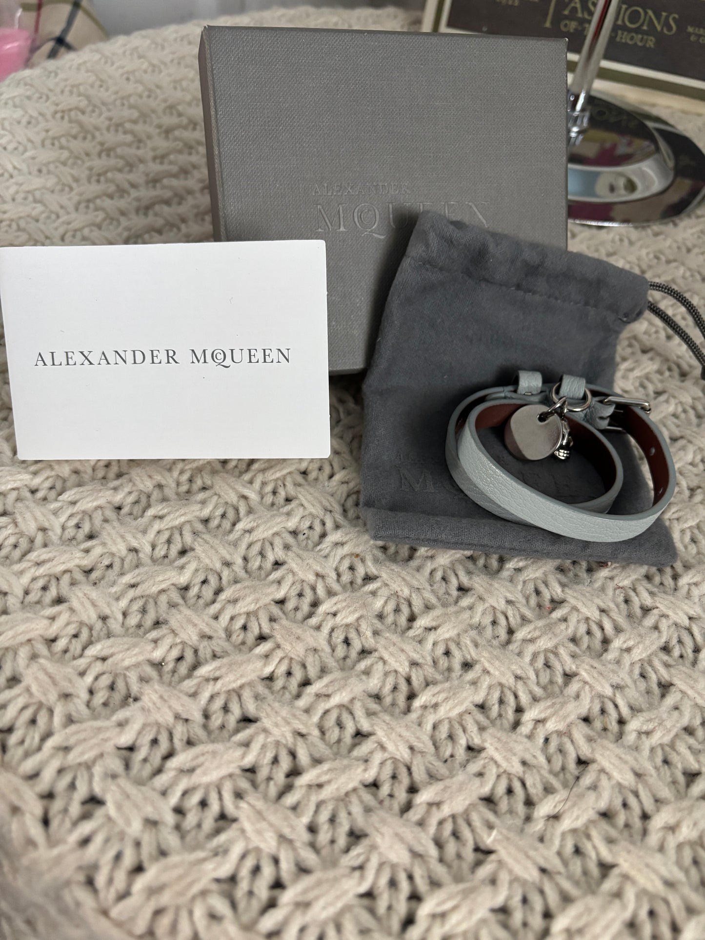 New in Box Alexander McQueen Skull Wrap Bracelet