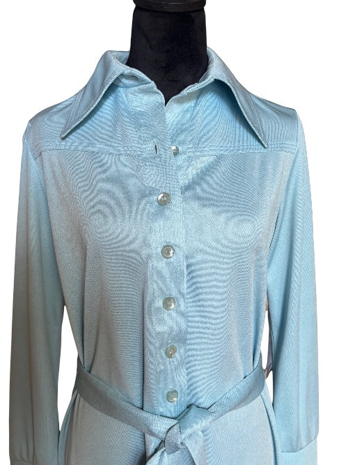 Vintage Paul of California Blue Shirt Dress