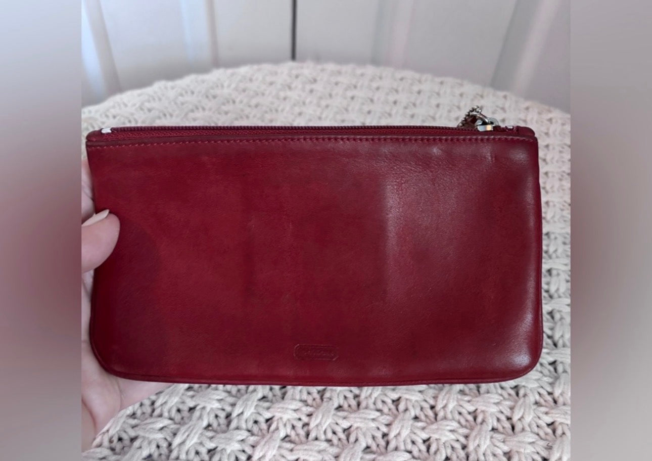 Vintage Coach Pouch, Red