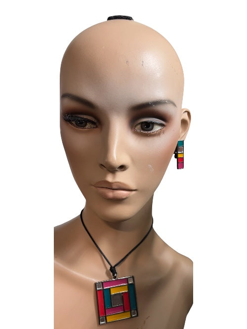 Vintage YSL Mondrian Jewelry Set, Circa 1980’s