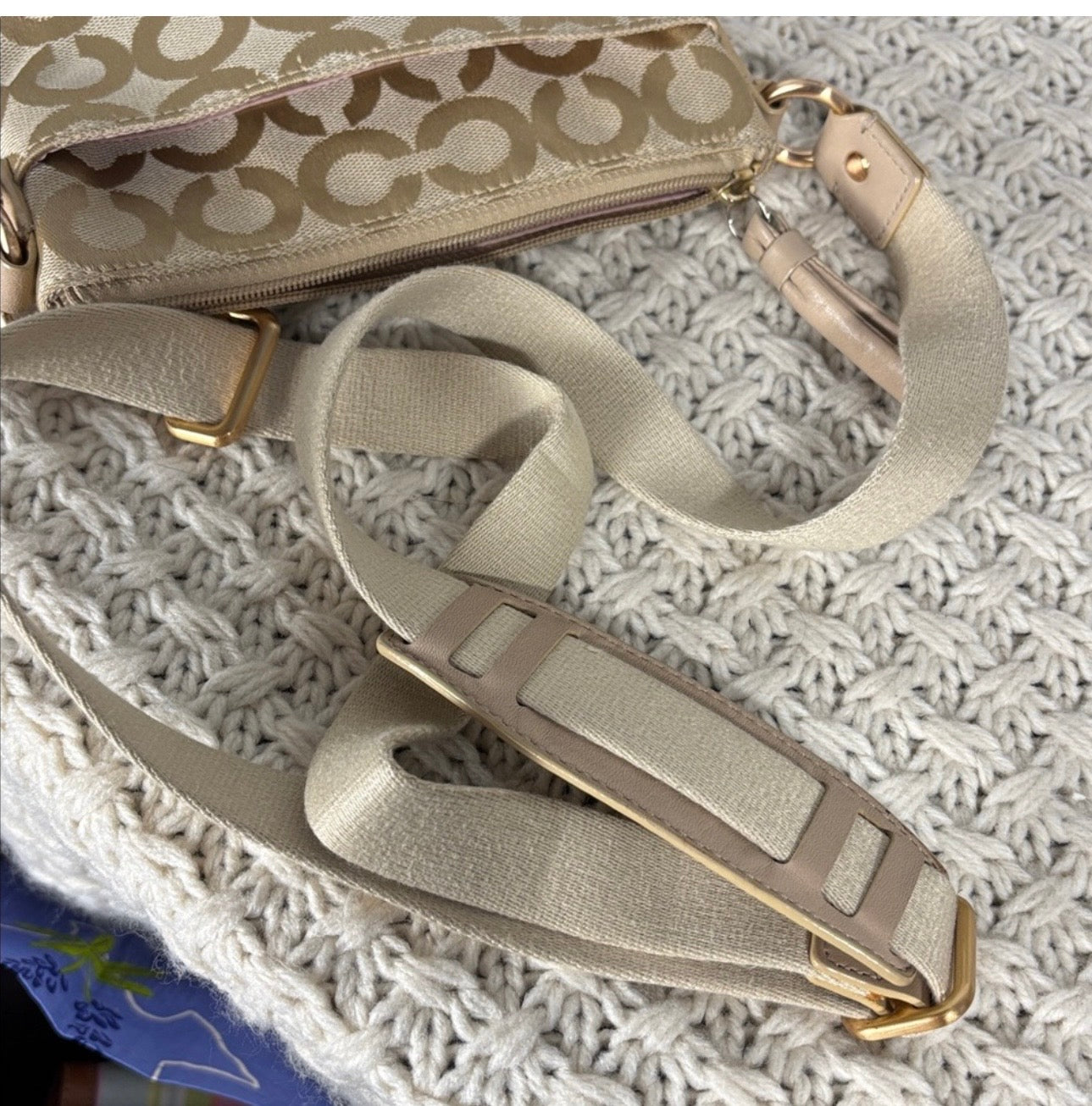 EUC Coach Parker Signature Canvas Swingpack Crossbody Bag