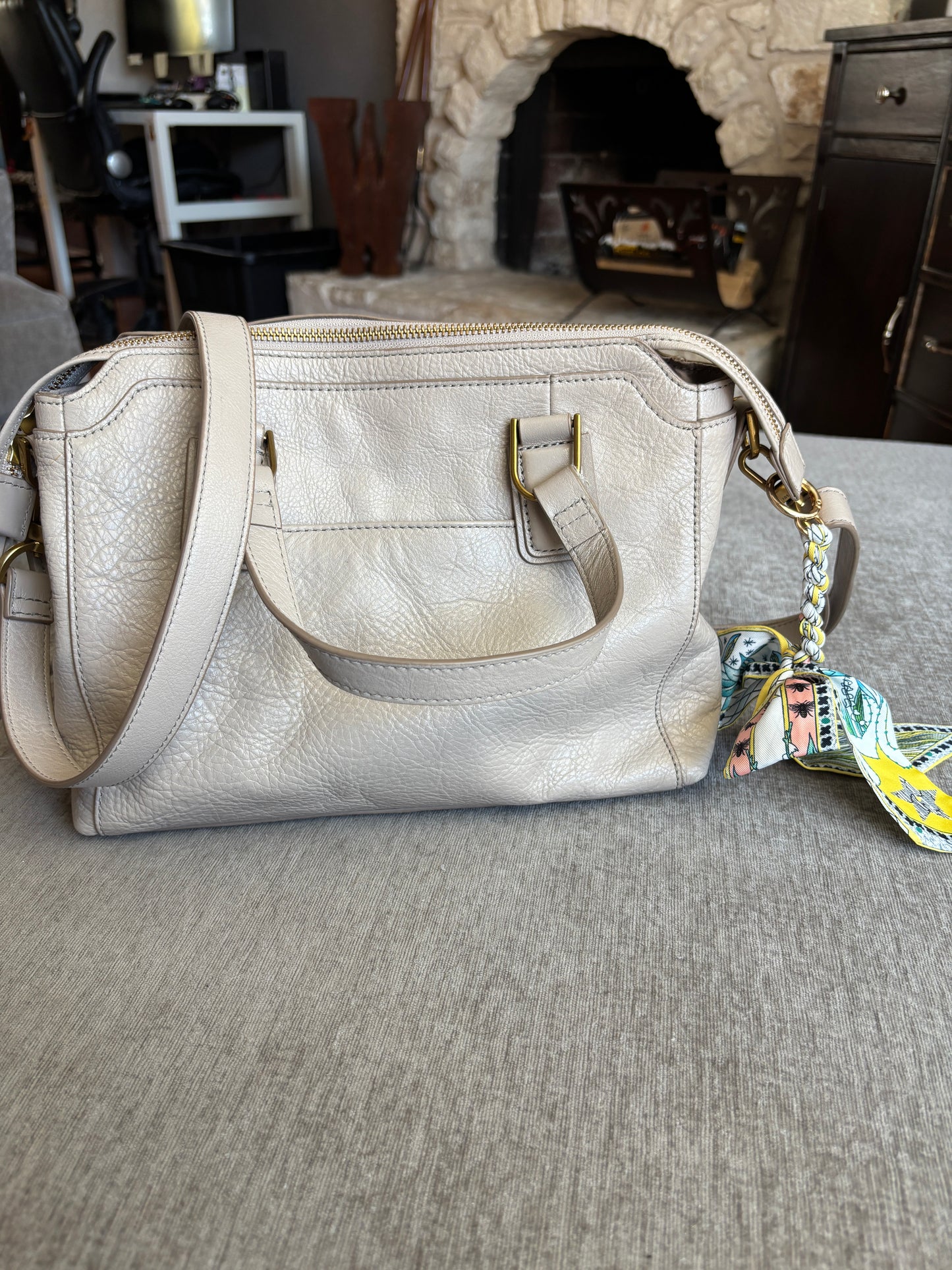 EUC Fossil Taupe Bag with Removable Long Strap