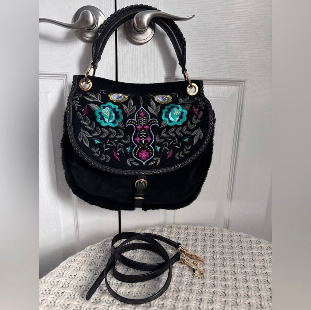 EUC UGG Boho Embroidered Bag