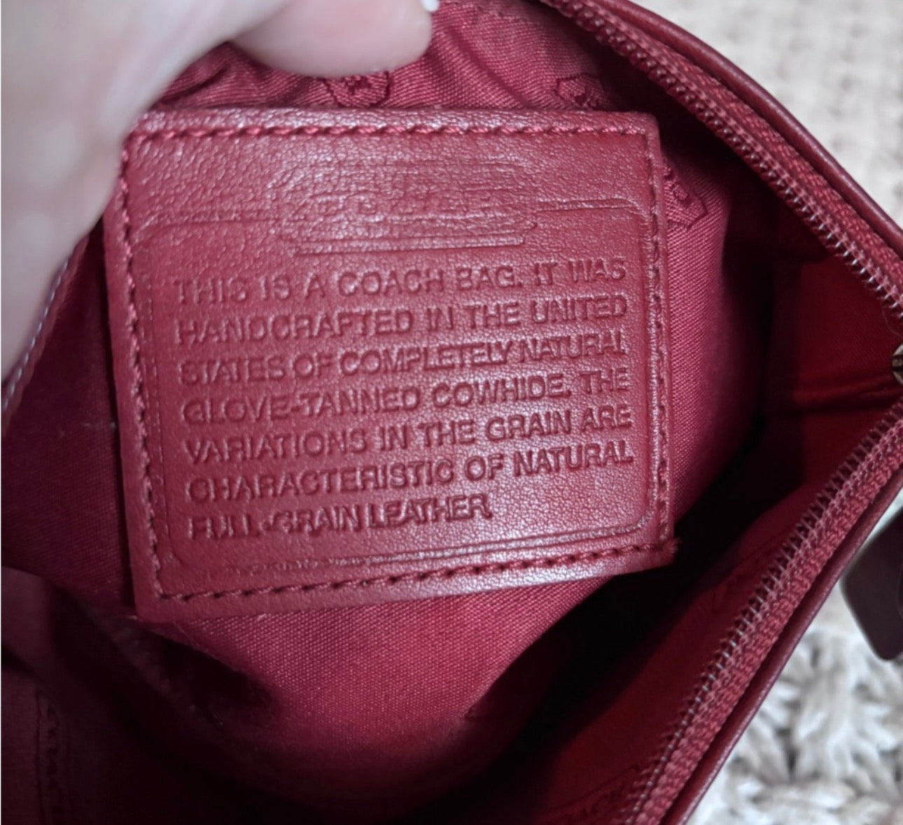 Vintage Coach Pouch, Red