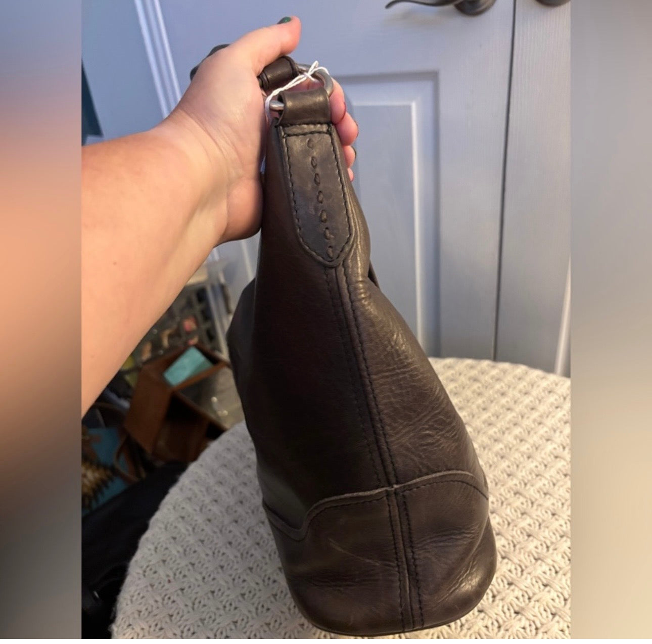 EUC Frye Taupe Leather Shoulder Bag