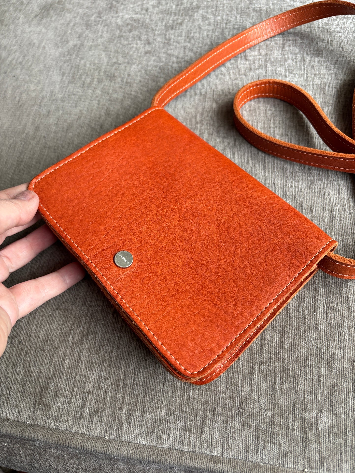 EUC Shinola Brown Leather Convertible Crossbody