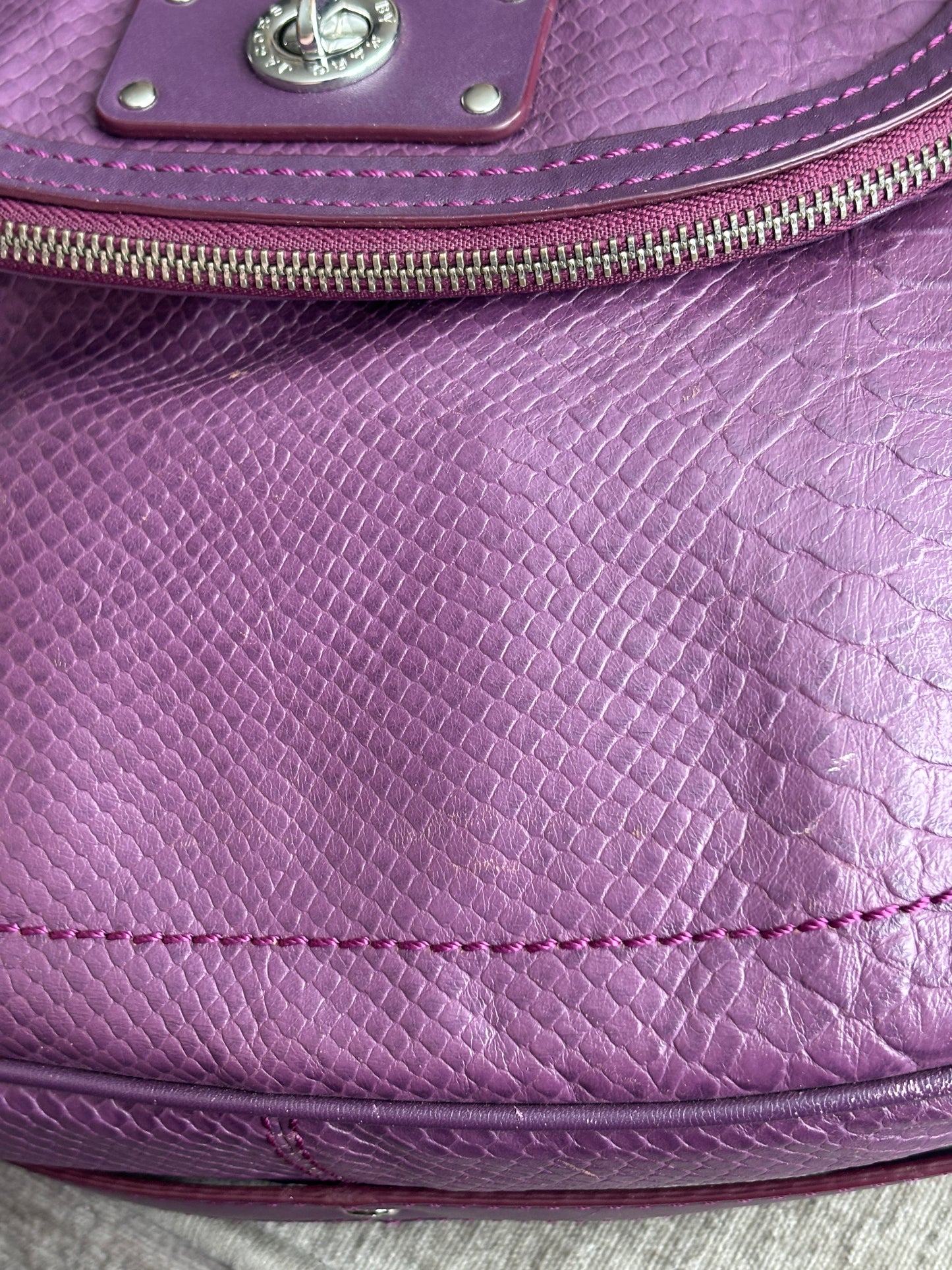 Marc by Marc Jacobs Purple Embossed Leather Bag