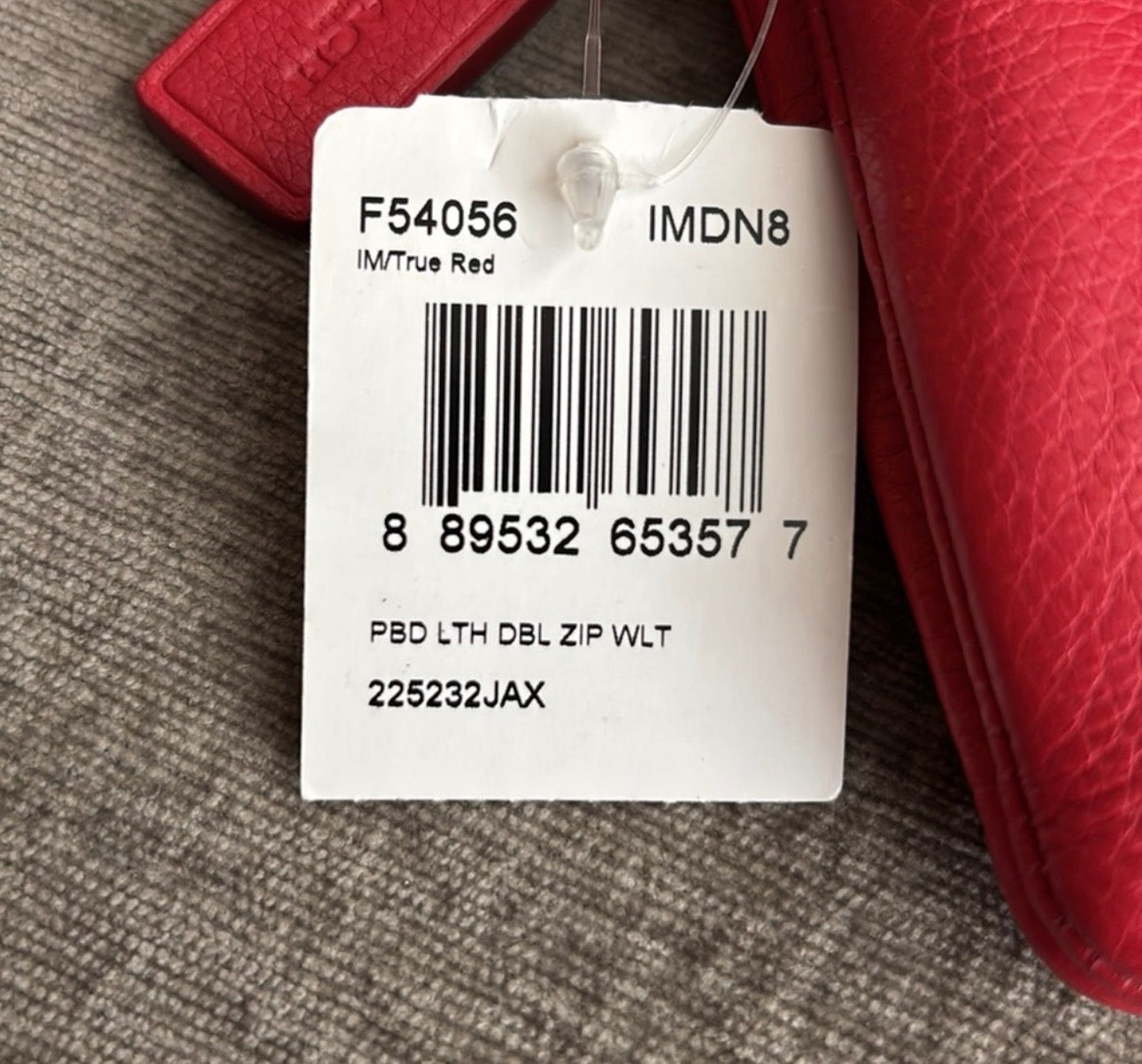 NWT Coach Pebbled Leather Double Zip Wallet