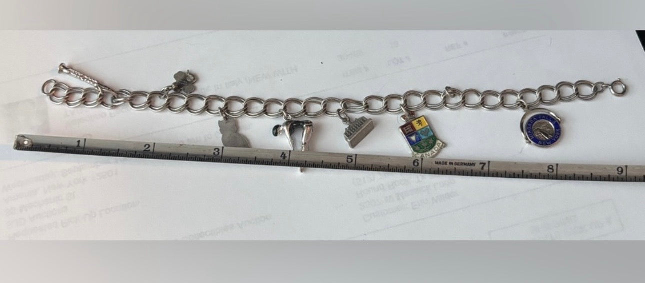 Vintage Silver Charm Bracelet