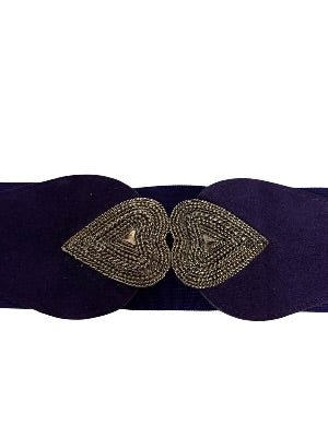 Vintage Purple Belt with Large Buckle