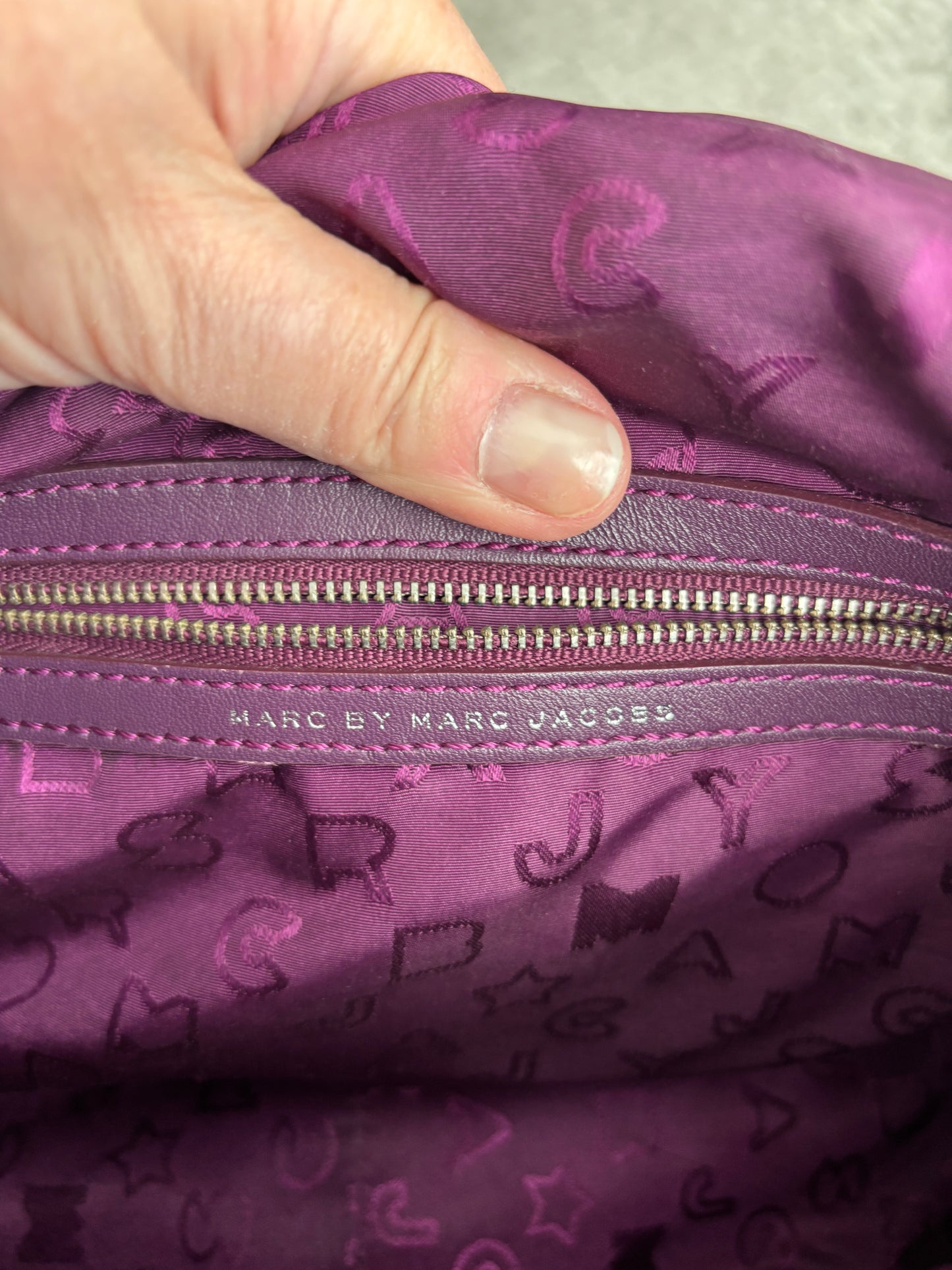 Marc by Marc Jacobs Purple Embossed Leather Bag