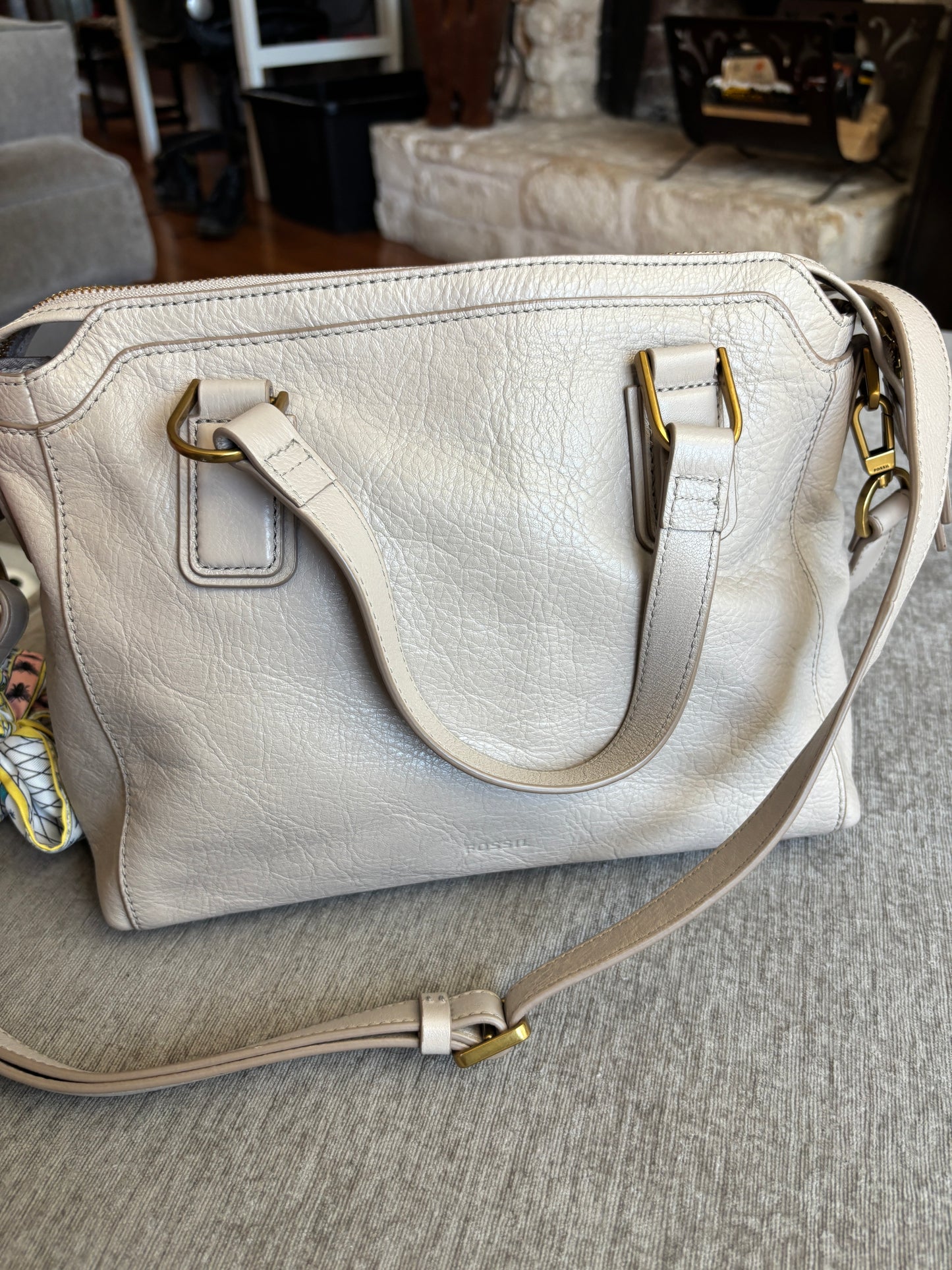 EUC Fossil Taupe Bag with Removable Long Strap