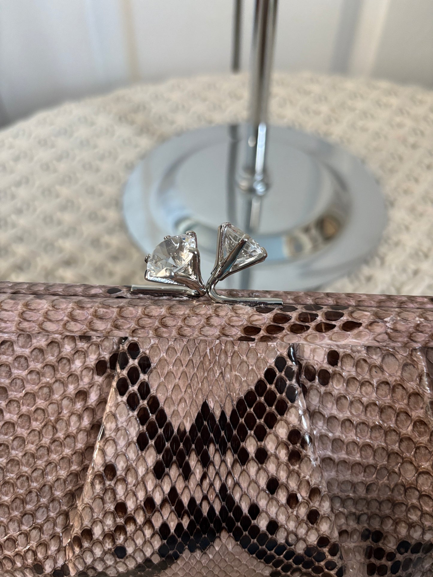 Very Rare Vintage Coach Sample Python Clutch, Made in Italy