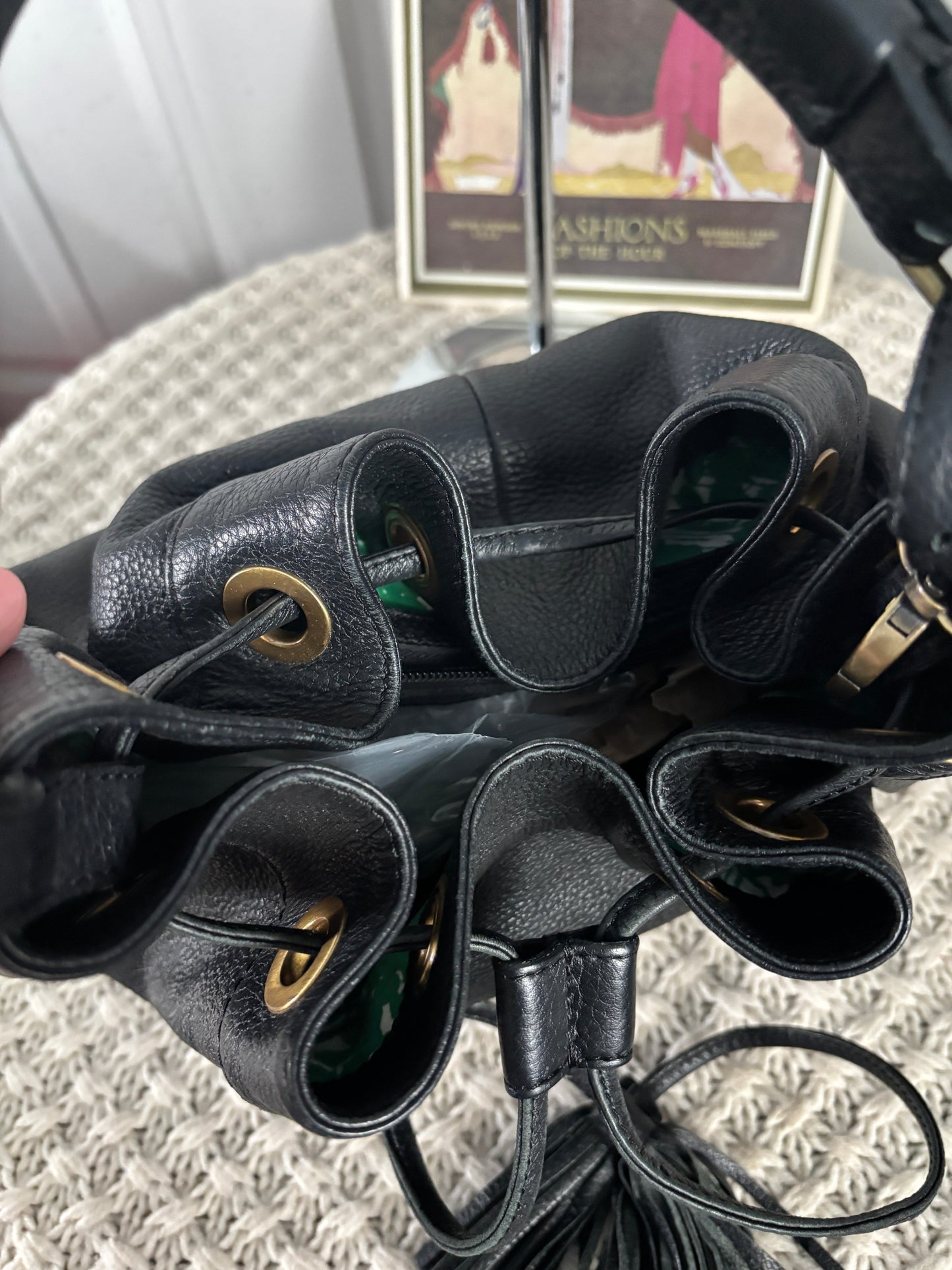 Boden Leather Bucket Bag