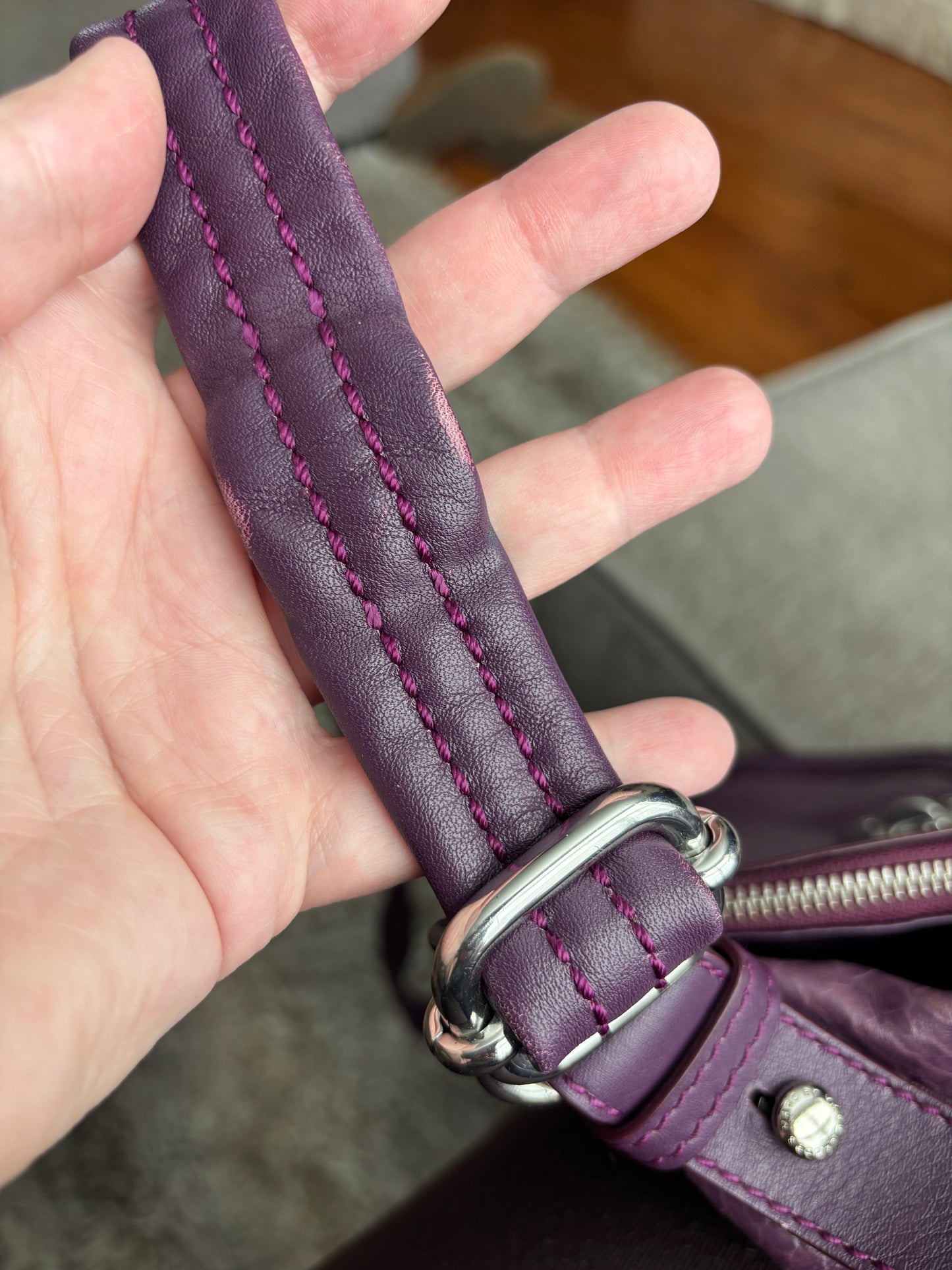 Marc by Marc Jacobs Purple Embossed Leather Bag
