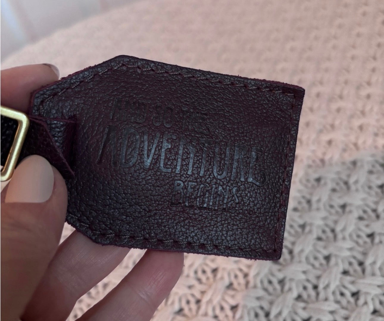 NWOT Portland Leather Goods Archie Luggage Tag