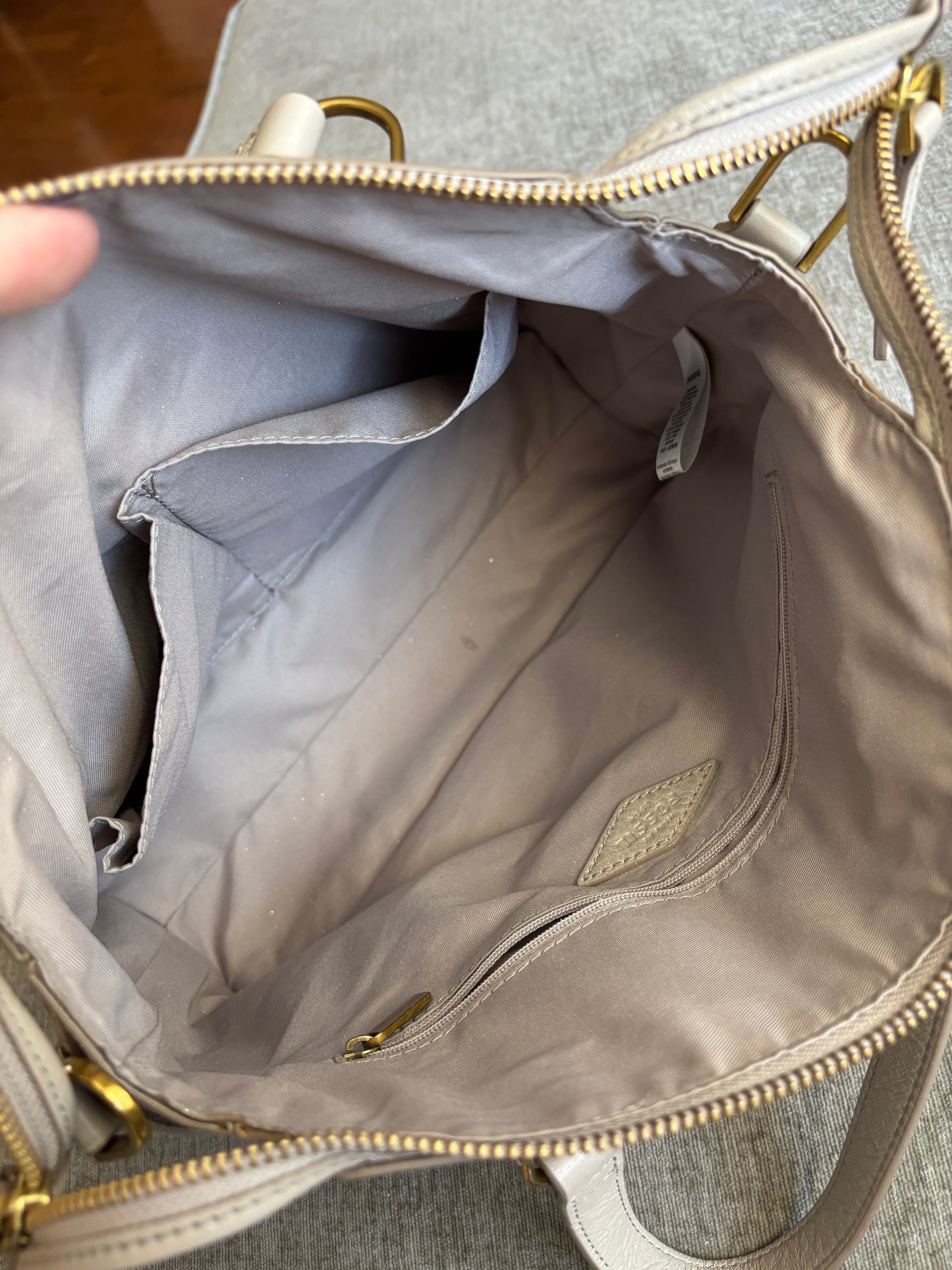 EUC Fossil Taupe Bag with Removable Long Strap