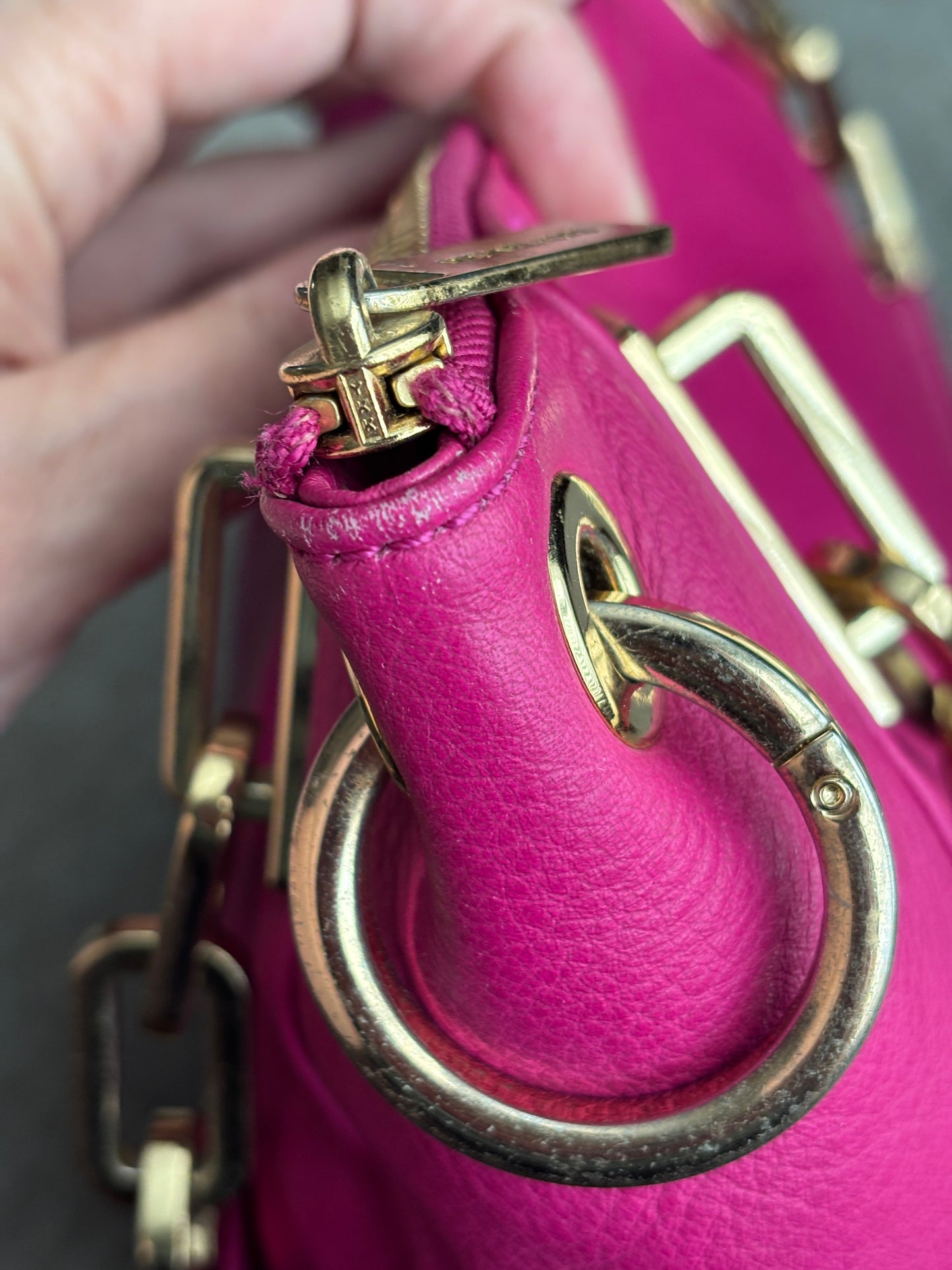 Michael Kors Vibrant Pink Leather Bag