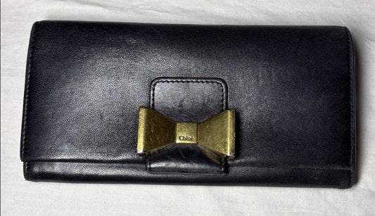 Authentic Chloe Black Leather Wallet