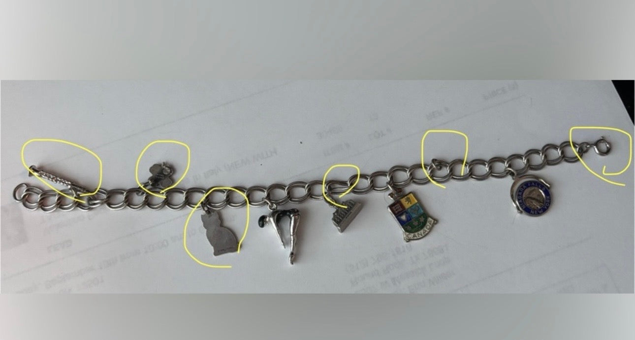 Vintage Silver Charm Bracelet