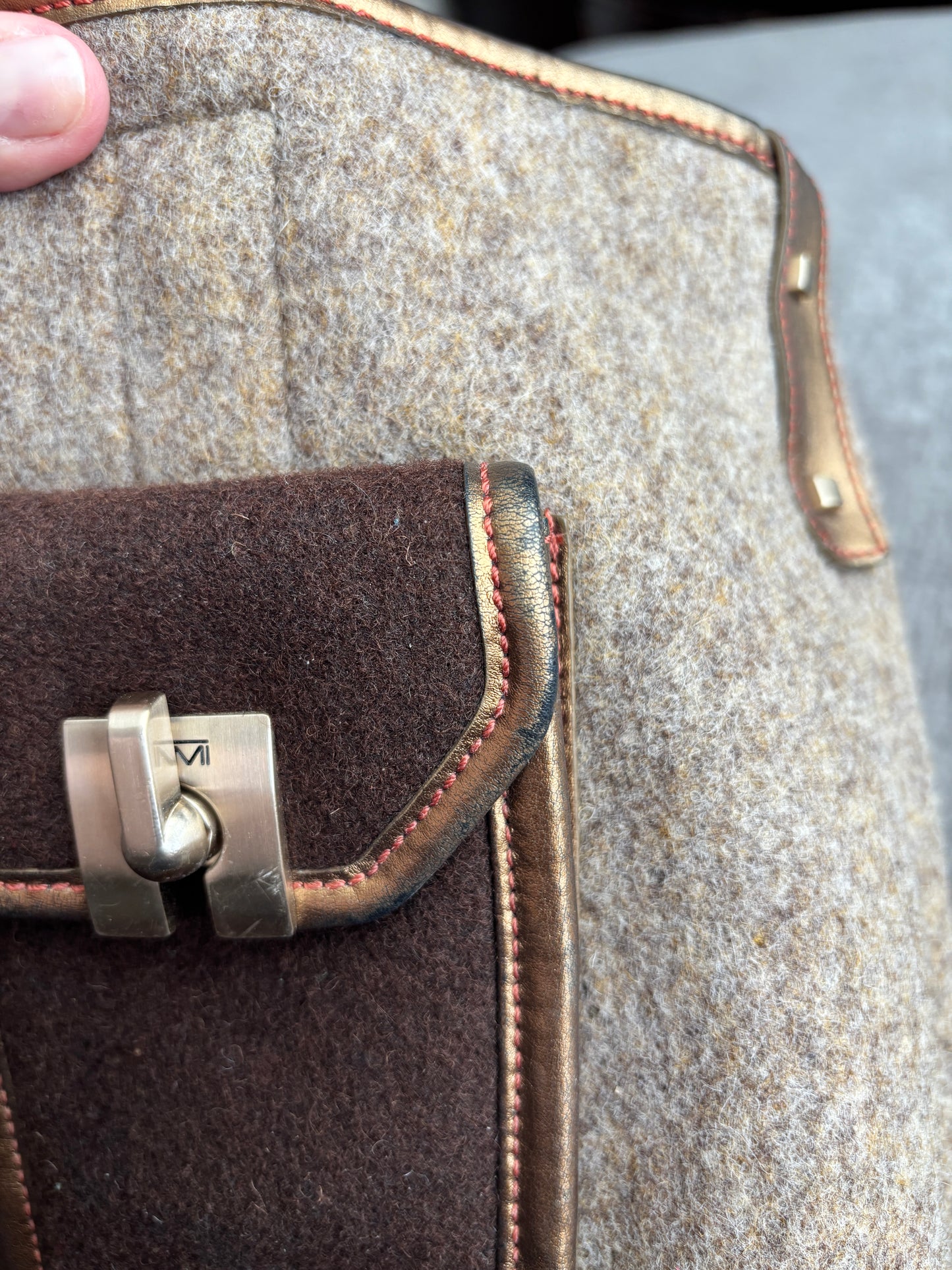 Tumi Brown Wool Computer Bag