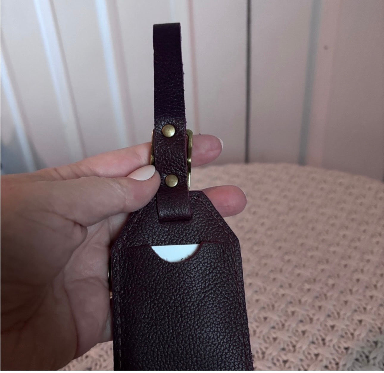 NWOT Portland Leather Goods Archie Luggage Tag