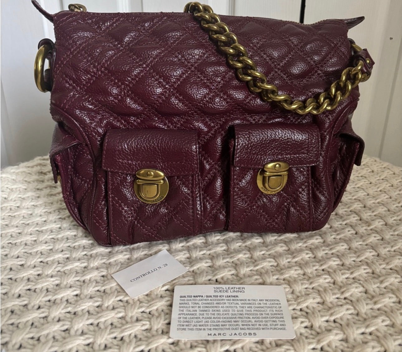 EUC with Tags Marc Jacobs Lux Quilted Satchel