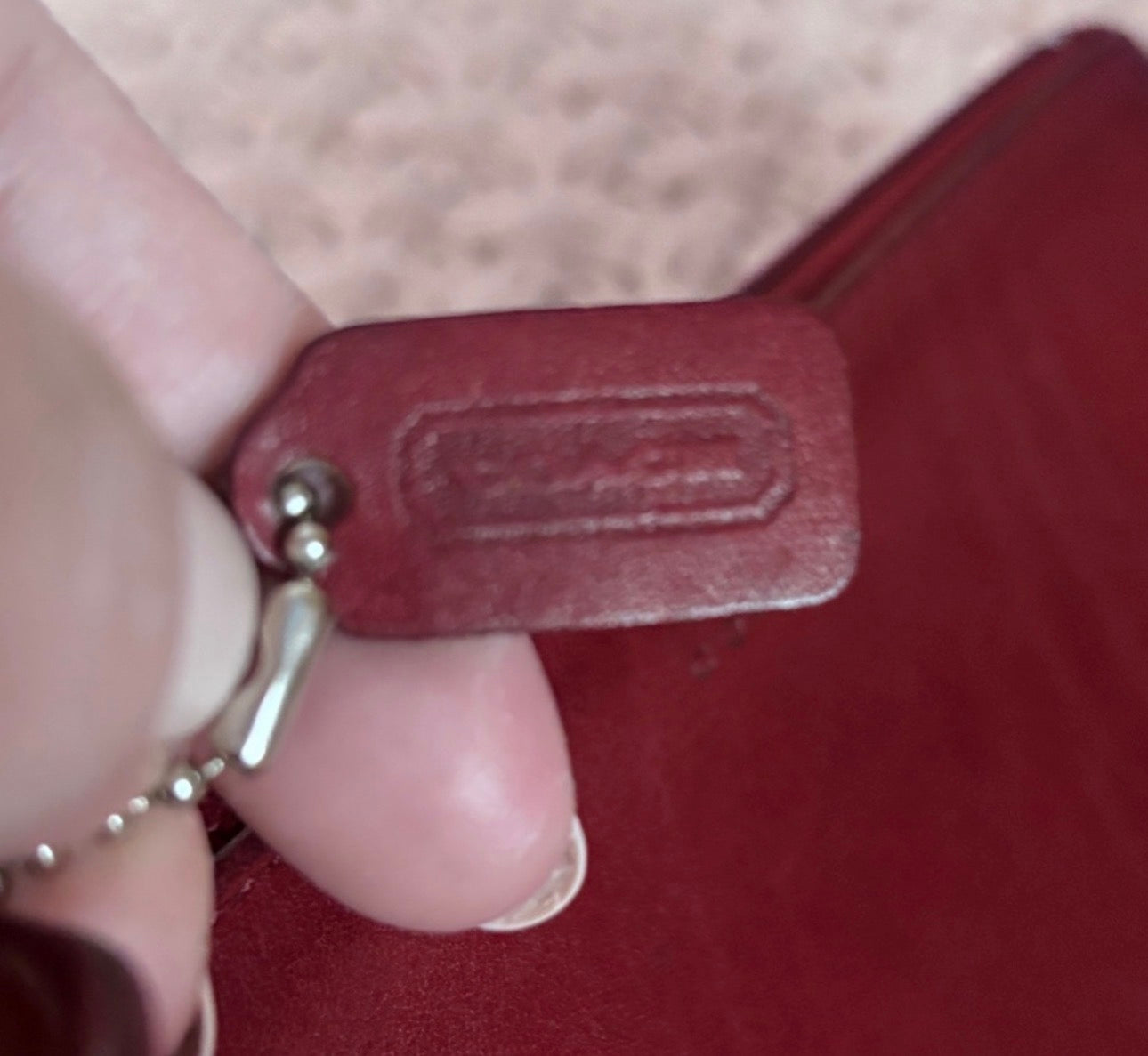 Vintage Coach Pouch, Red