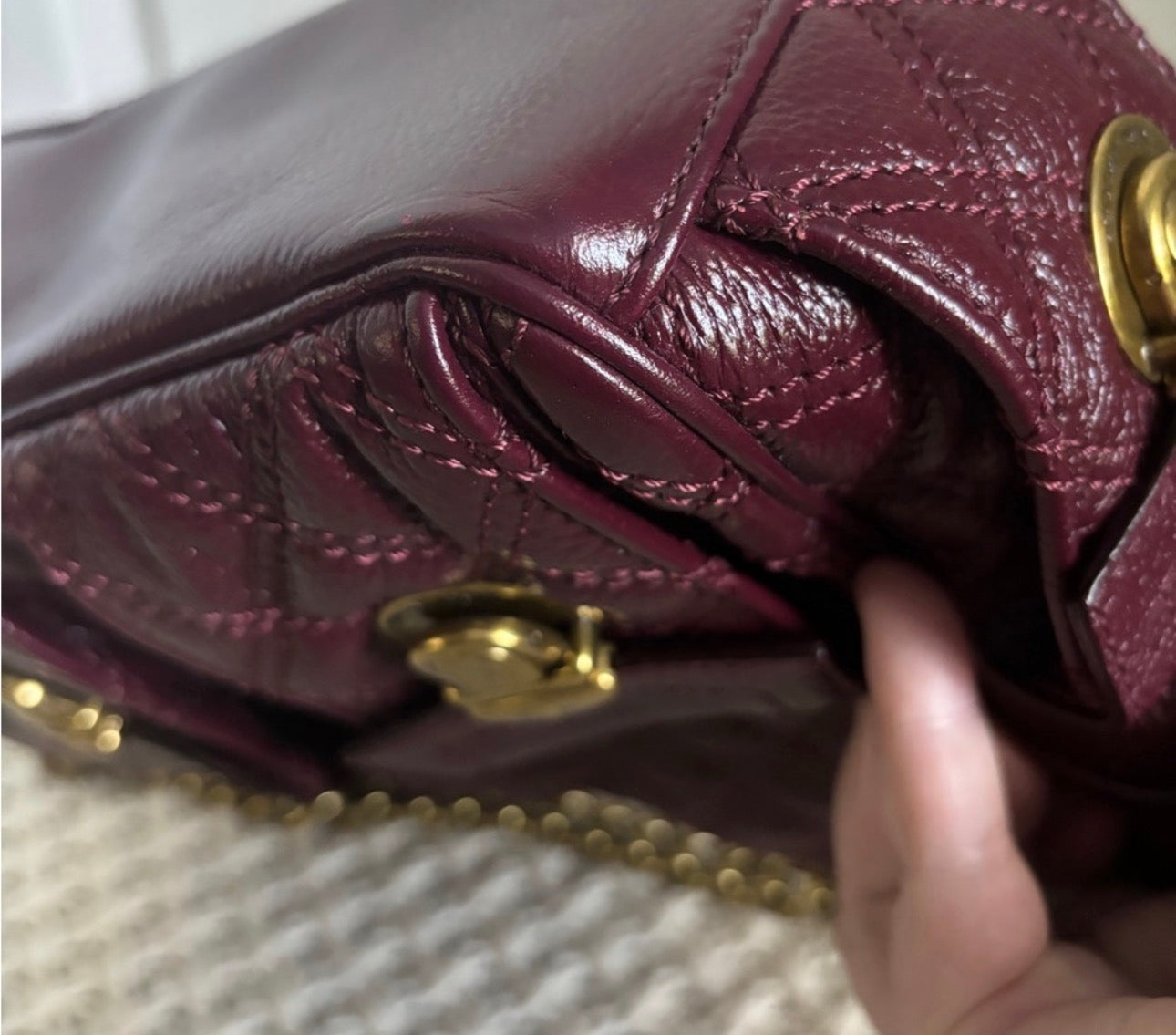 EUC with Tags Marc Jacobs Lux Quilted Satchel